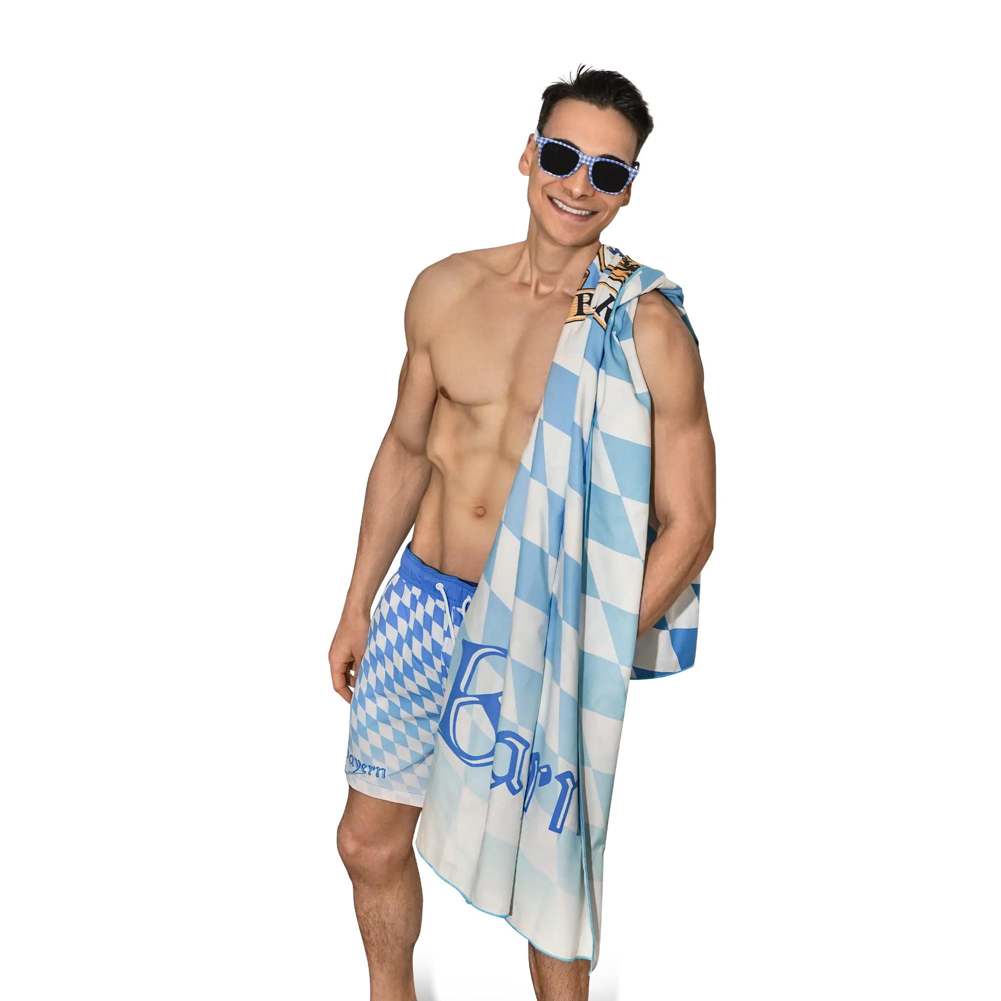 Bayern Badehose - Blau/Weiß