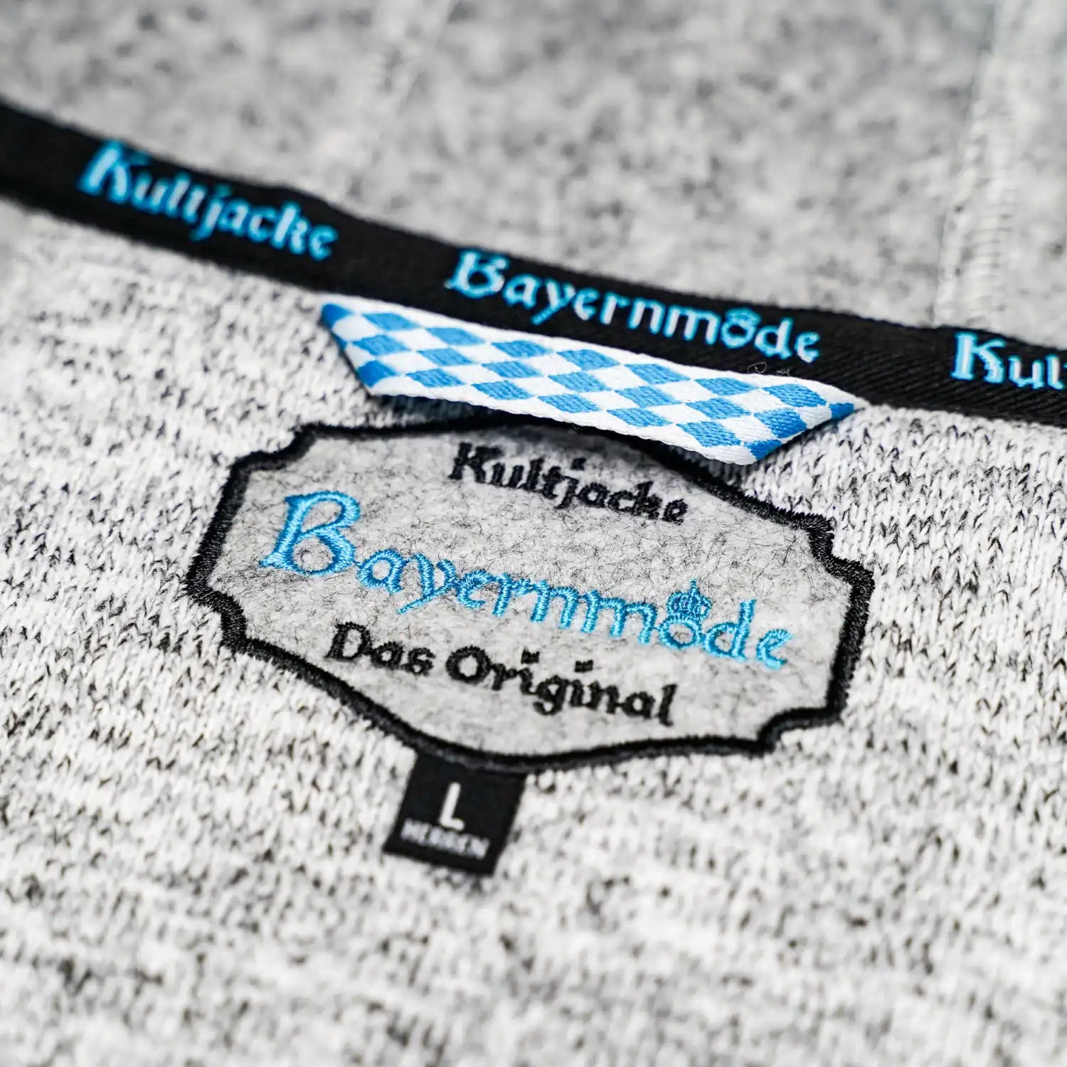 Bayern Kultjacke das Original Label #Farbe_Hellgrau