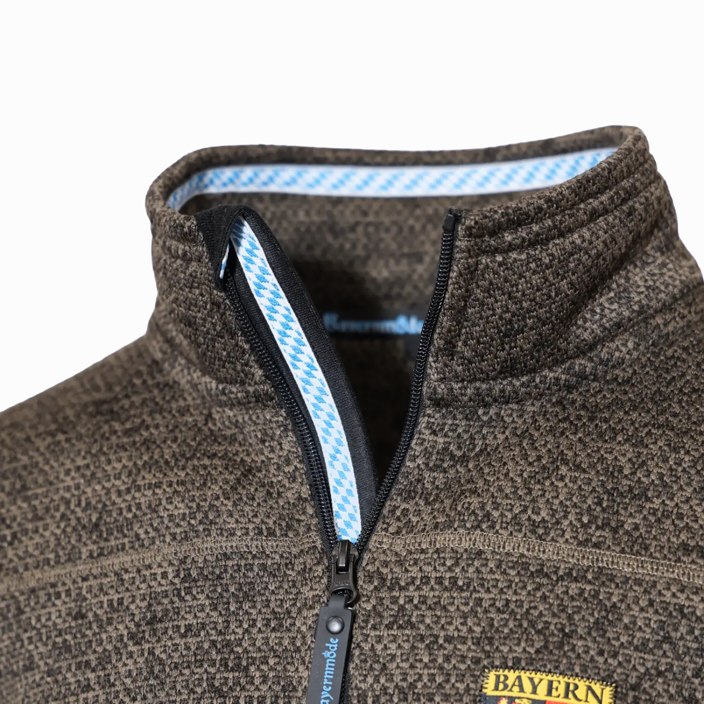 Bayern Kultjacke ohne Kapuze Herren #Farbe_Dunkelbraun-Strick