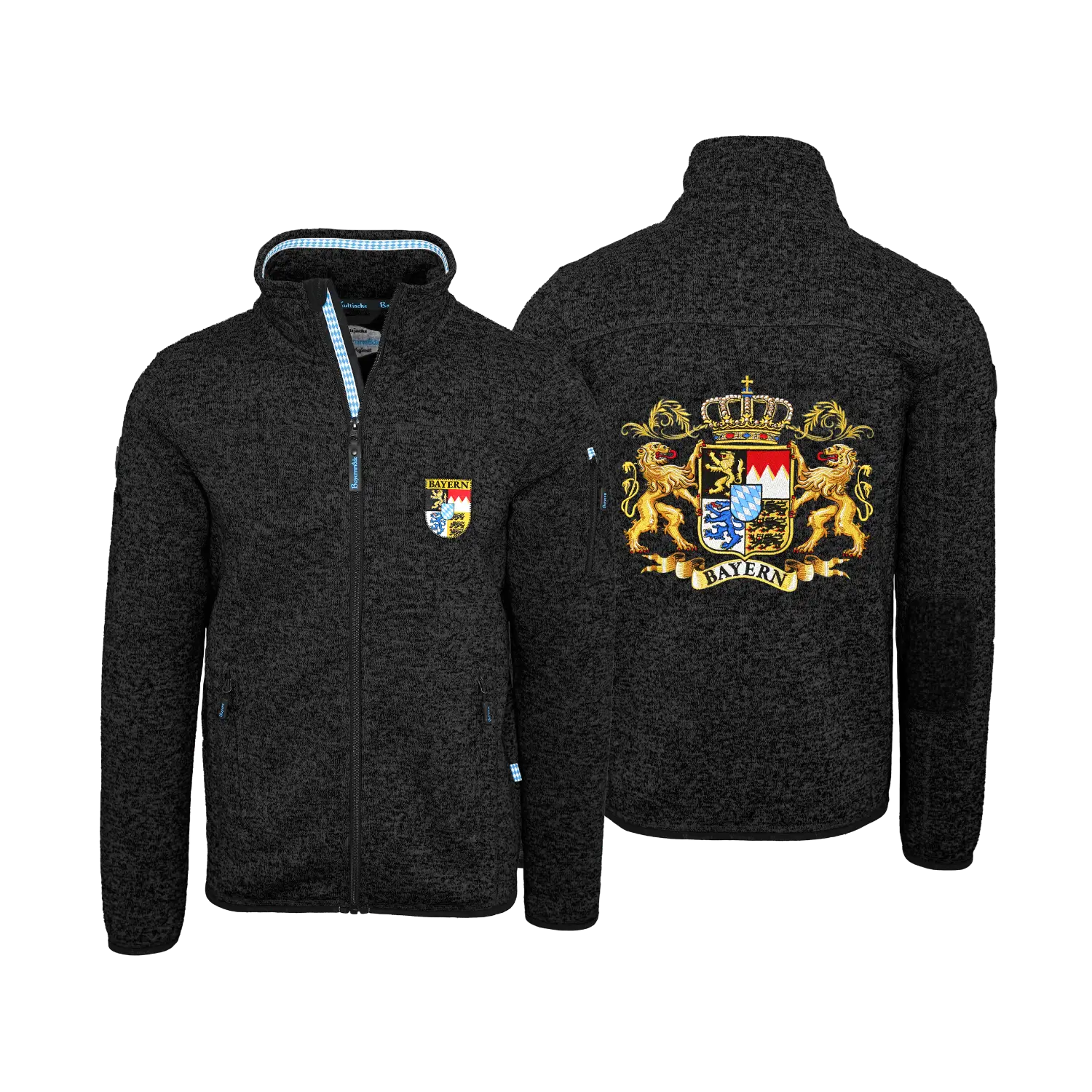 Bayern Kultjacke ohne Kapuze schwarz Herren #Farbe_Schwarz