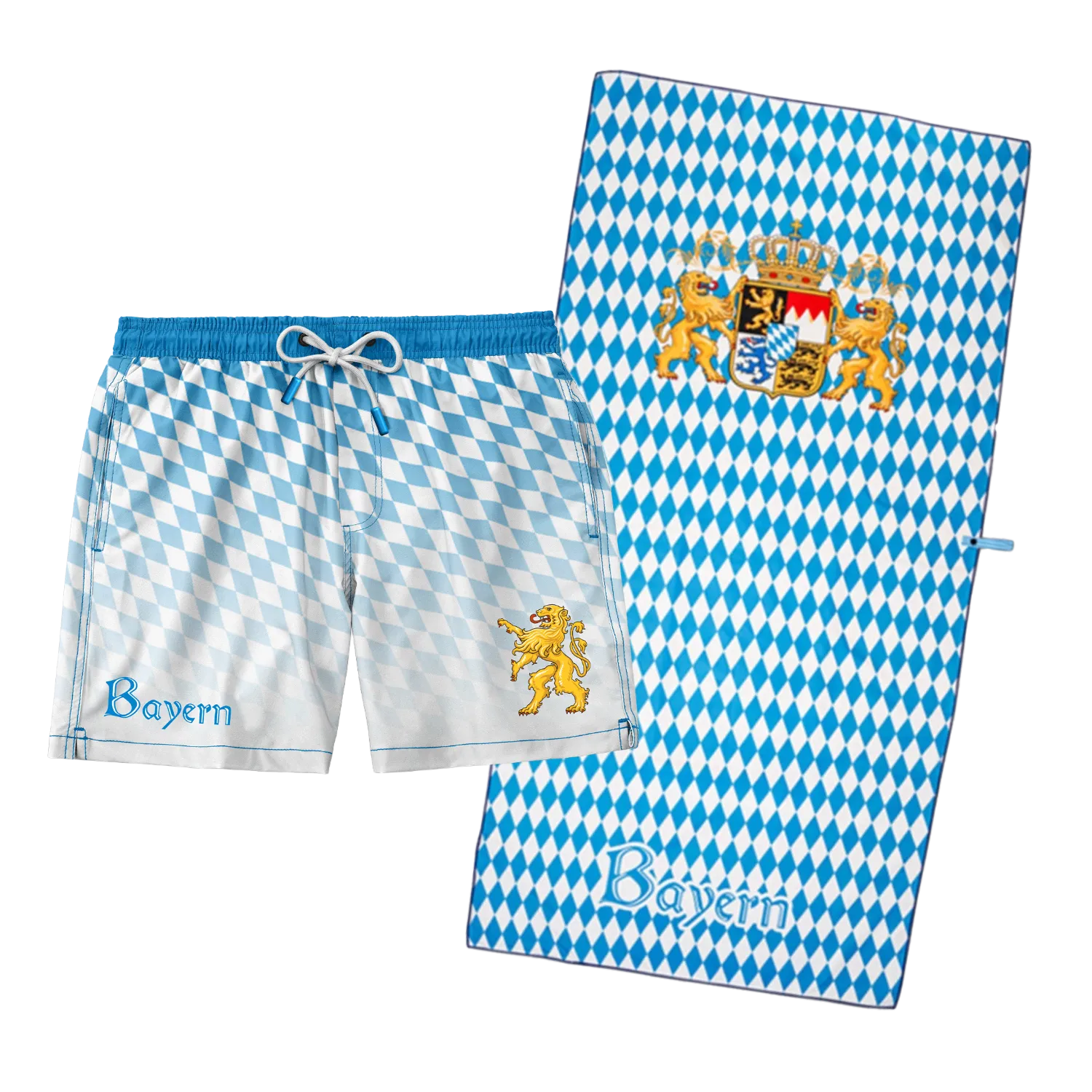 Bayern Sommer Kombo Badehose Badetuch