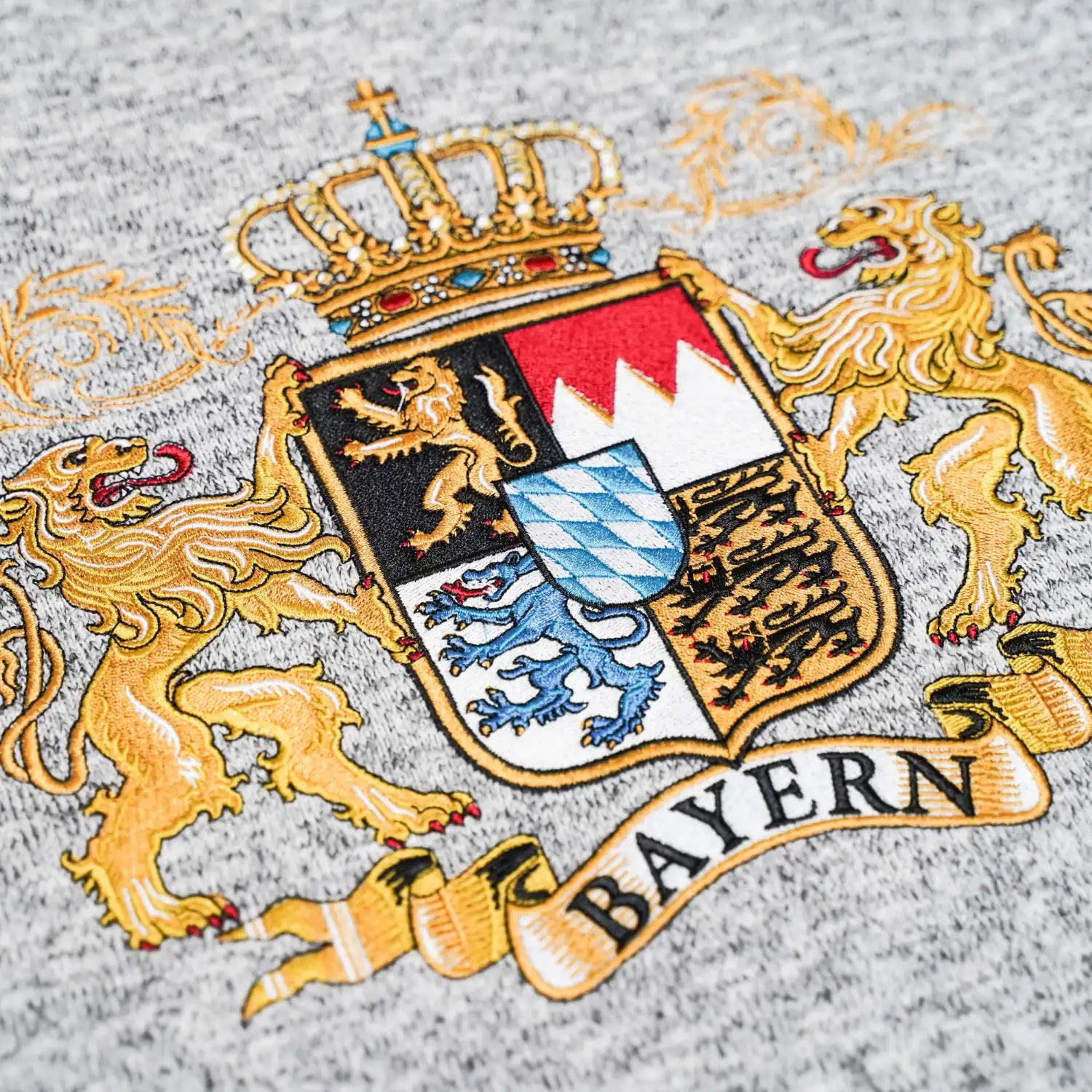 Bayern Stickerei #Farbe_Hellgrau