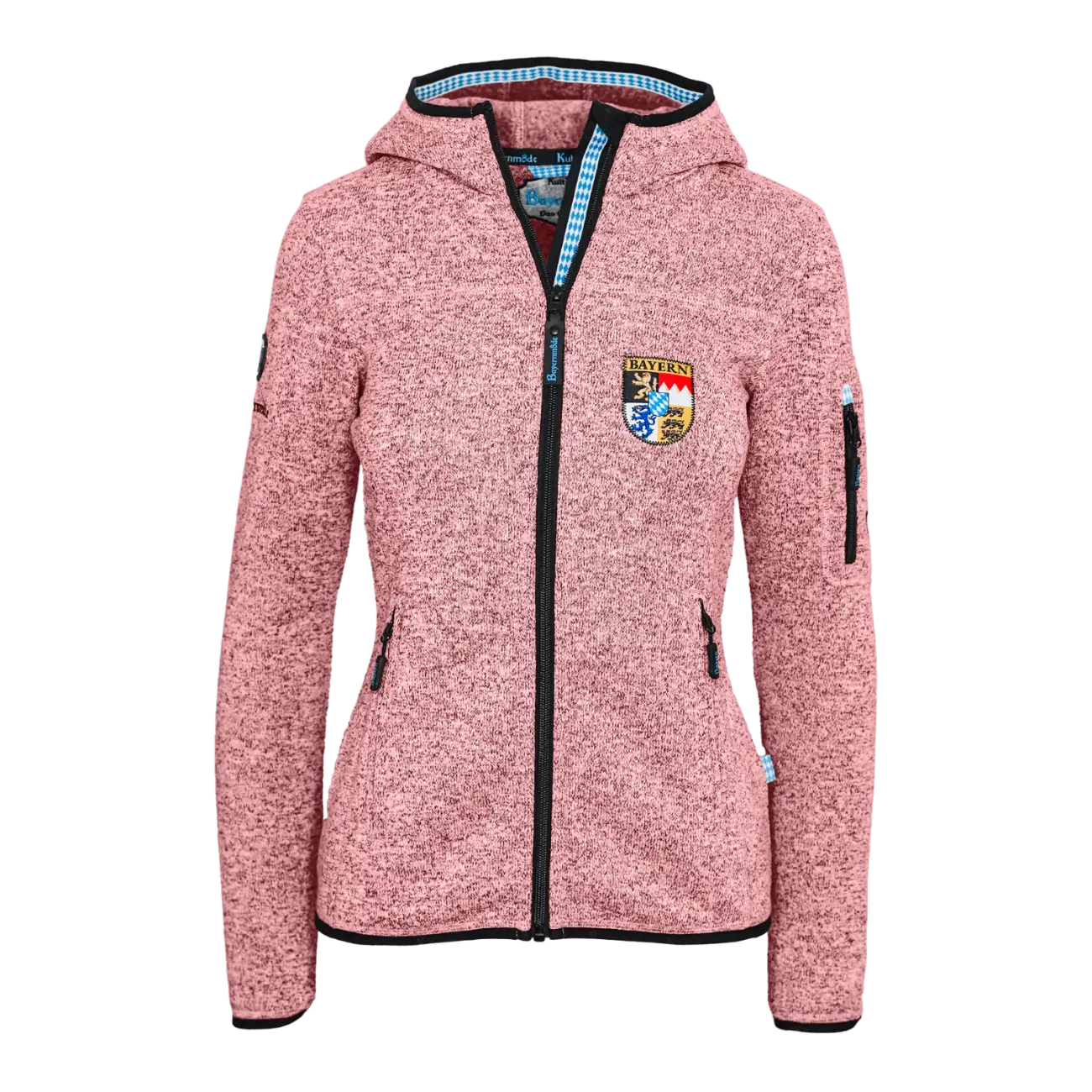 Bayern Strickfleece Jacke Damen rosa #Farbe_Rosa