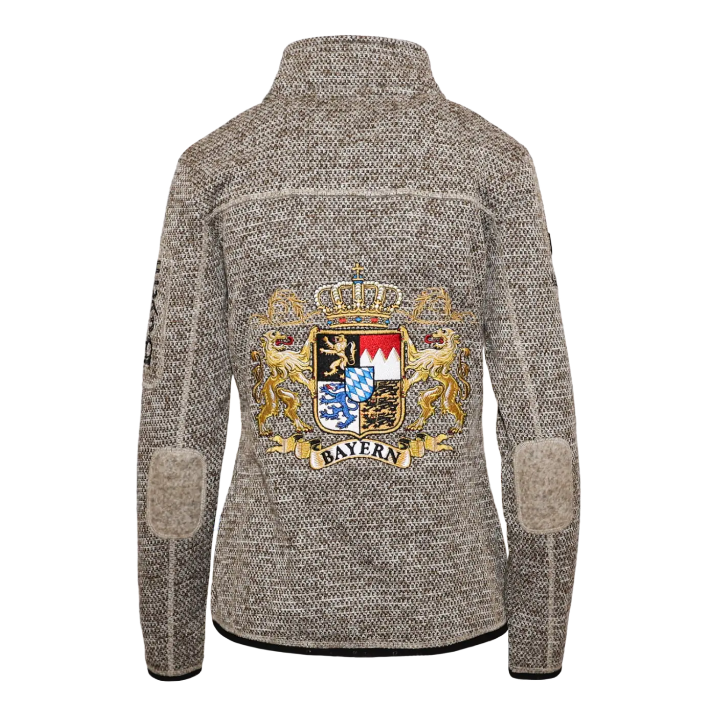 Bayern Strickfleece Jacke hellbraun Damen #Farbe_Hellbraun-Strick