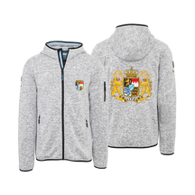 Bayern Strickfleece Jacke hellgrau Herren #Farbe_Hellgrau