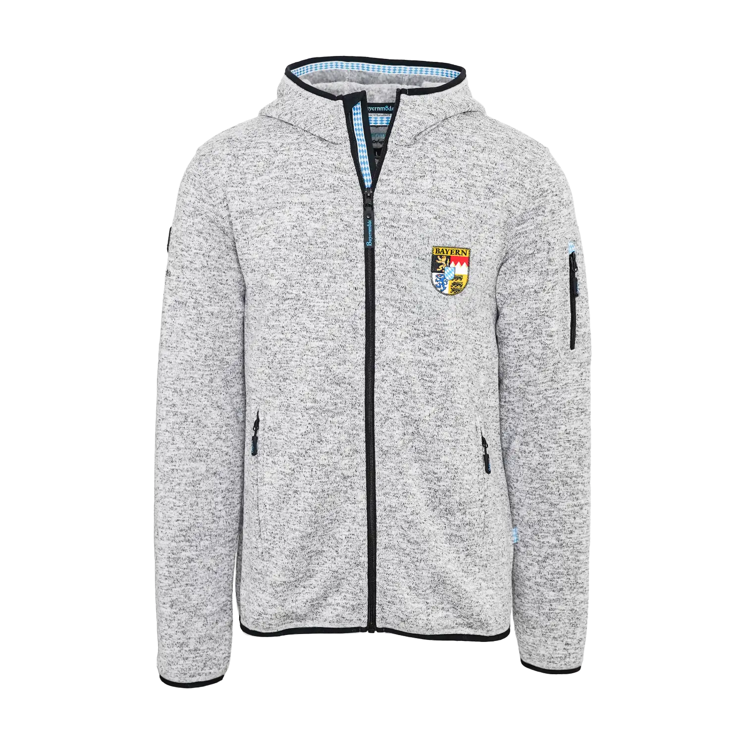 Bayern Wappen Kultjacke für Herren #Farbe_Hellgrau