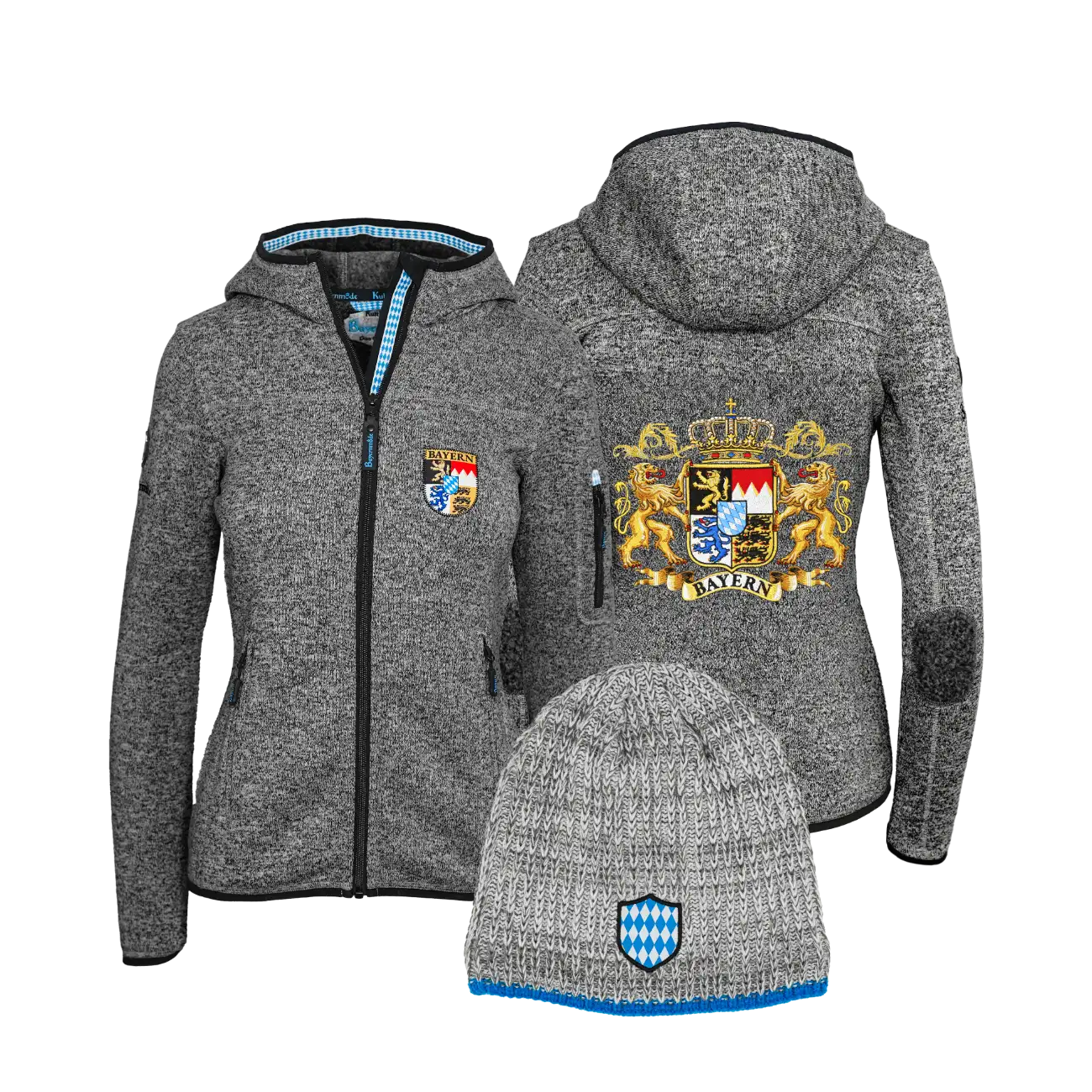 Bayern Winter Deal Kultjacke Beanie Damen dunkelgrau #Farbe_Dunkelgrau