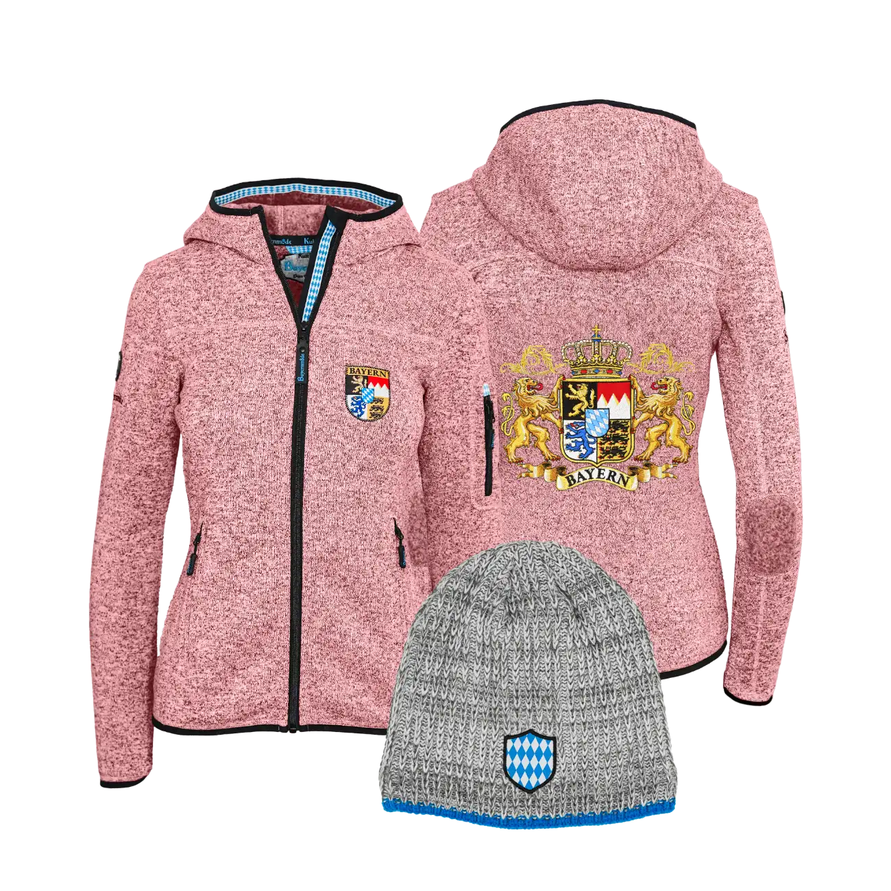 Bayern Winter Deal Kultjacke Beanie Damen rosa #Farbe_Rosa