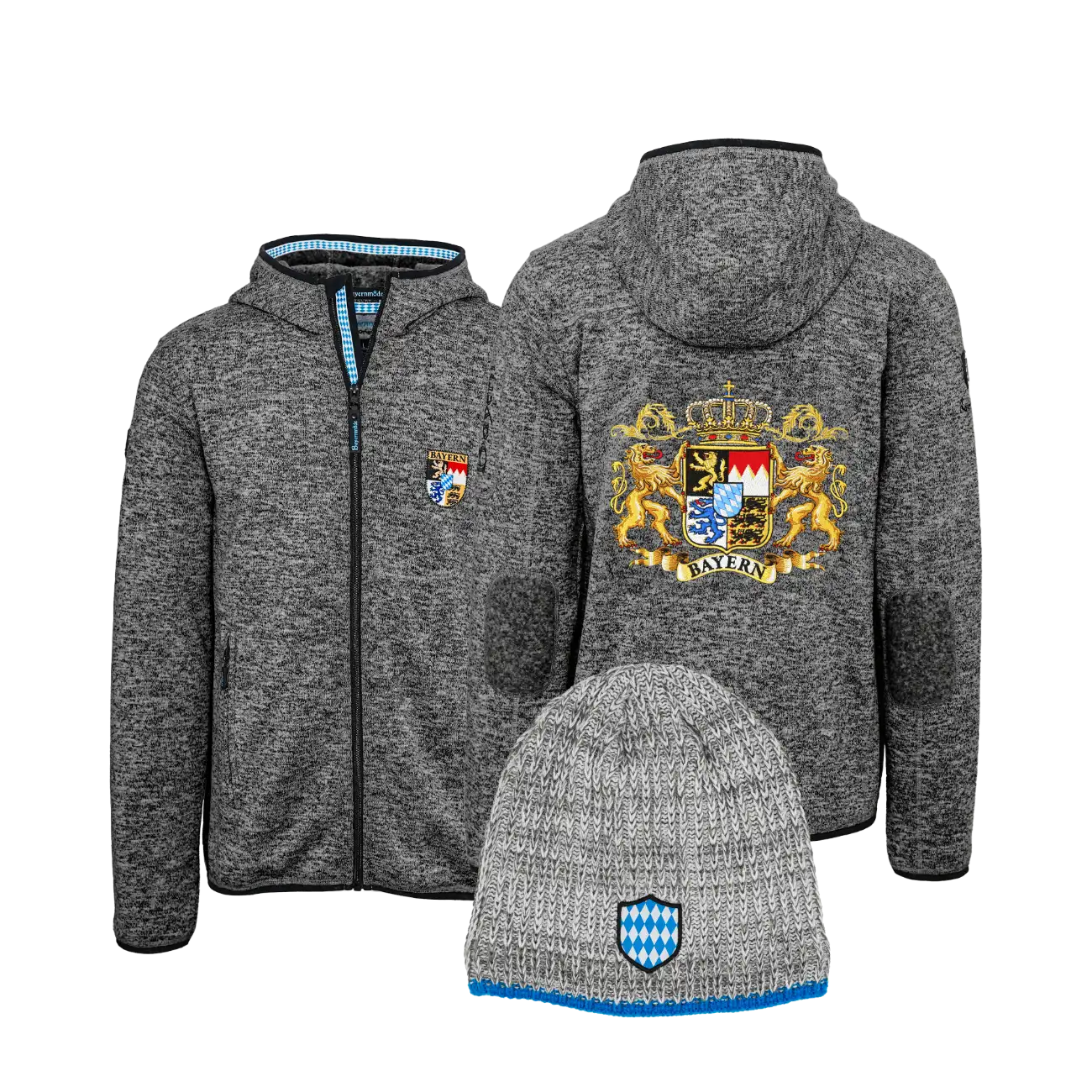 Bayern Winter Deal Kultjacke Beanie dunkelgrau #Farbe_Dunkelgrau