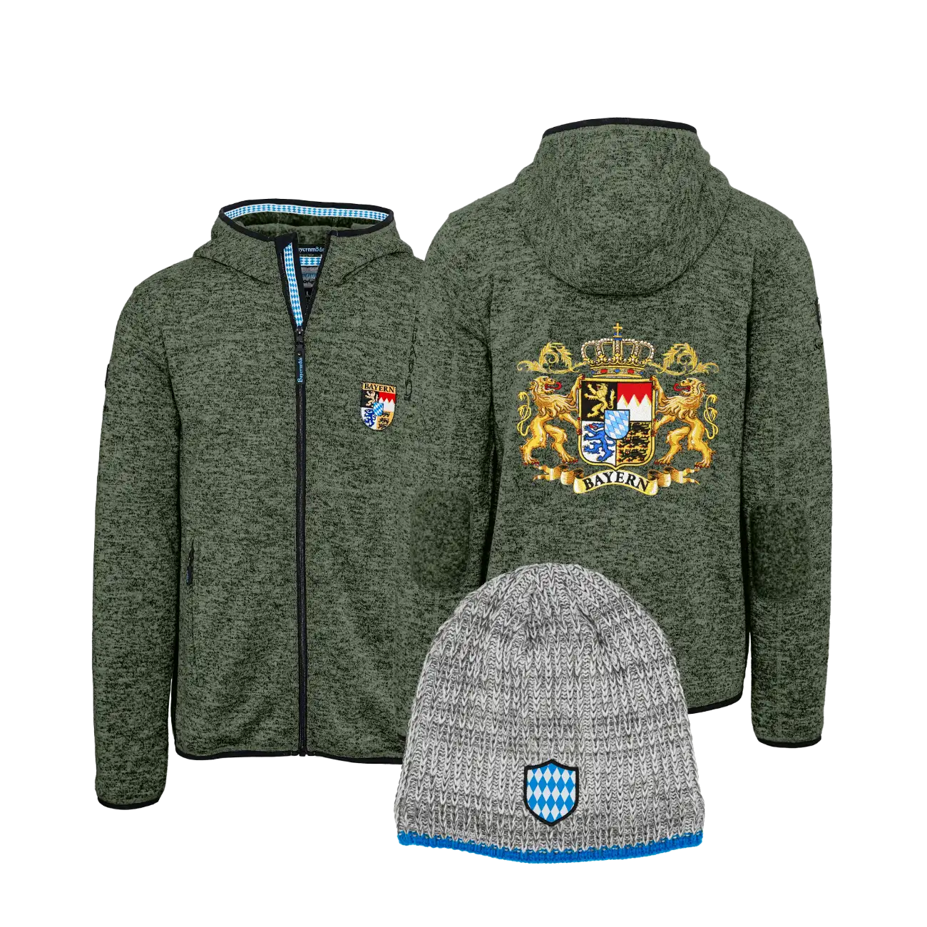 Bayern Winter Deal Kultjacke Beanie dunkelgrün #Farbe_Dunkelgrün