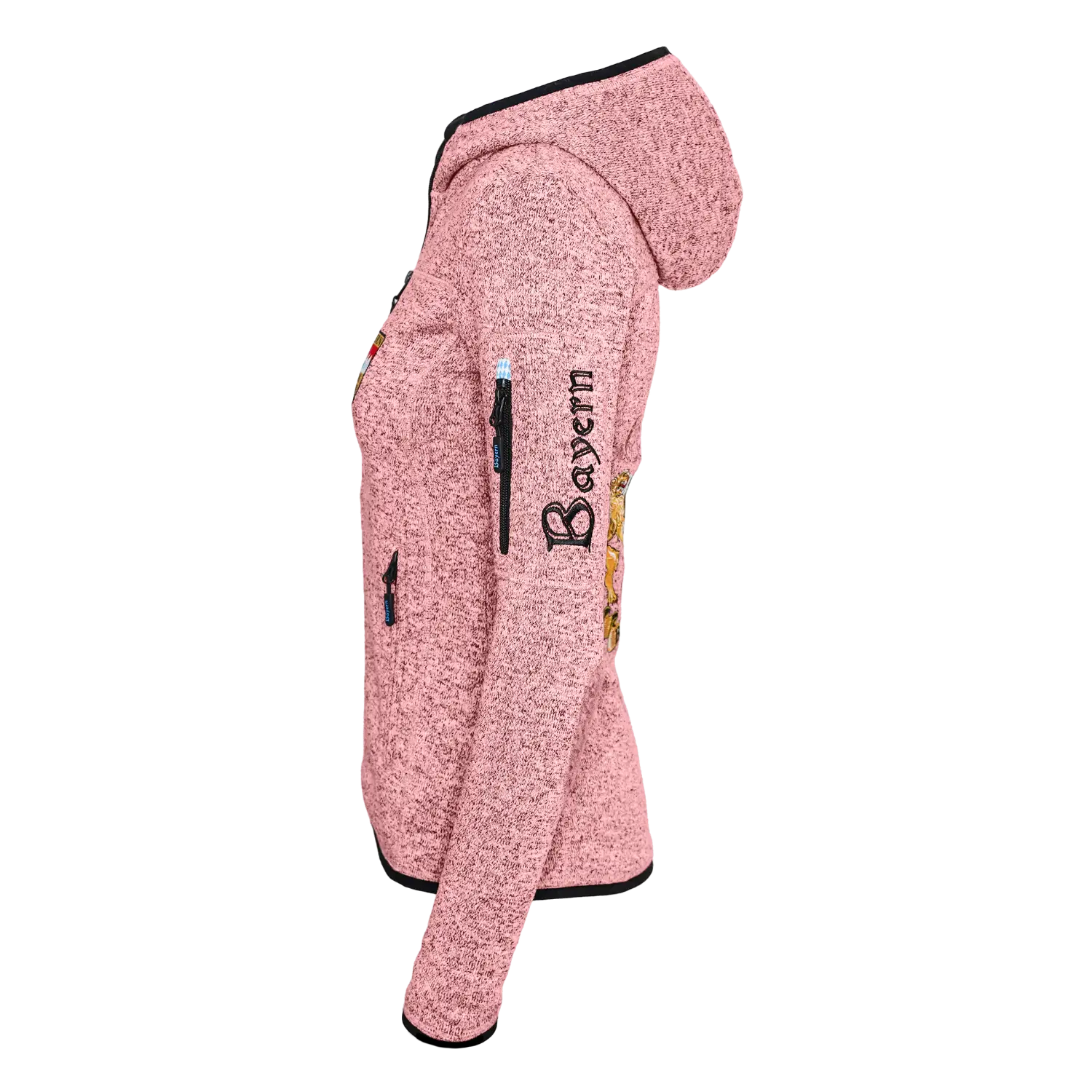 Bayernmode Fleece Jacke rosa Damen #Farbe_Rosa
