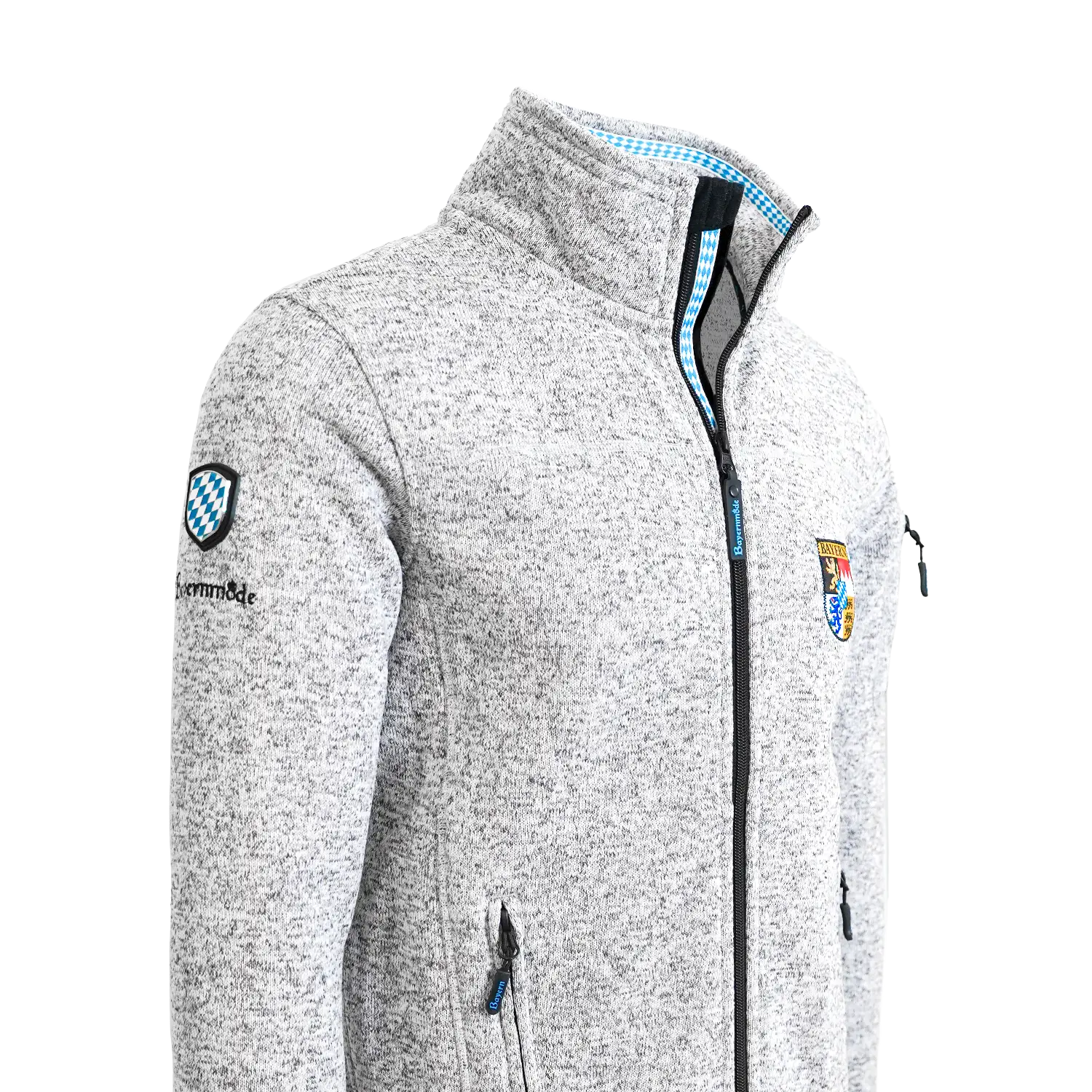 Bayernmode Fleece Weste ohne Kapuze Herren