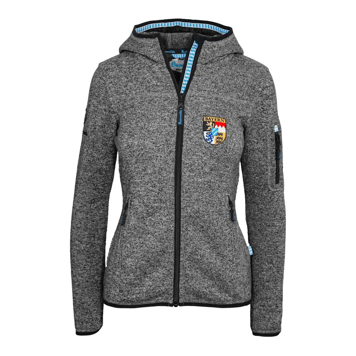 Bayernmode Kultjacke Damen dunkelgrau #Farbe_Dunkelgrau