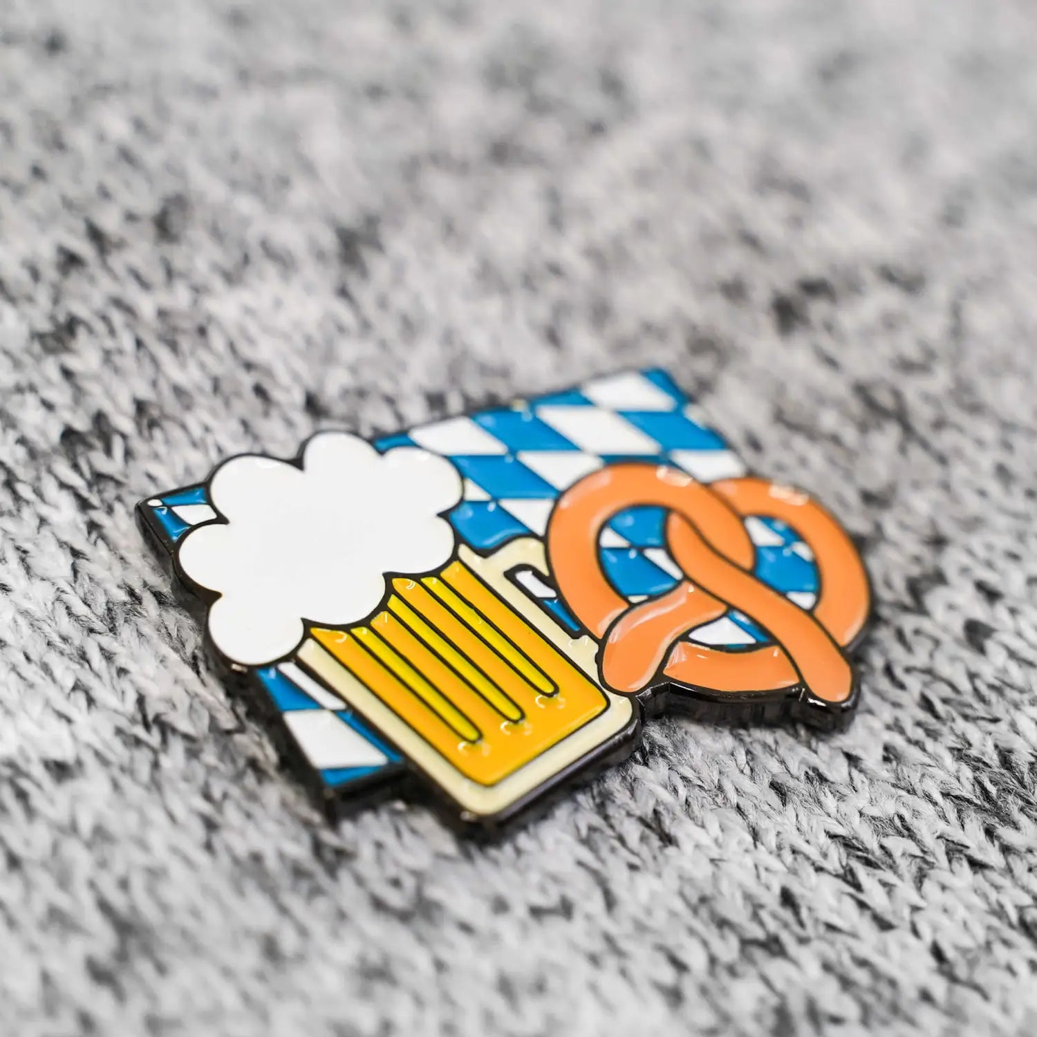 Bier Brezel Anstecker Bayern