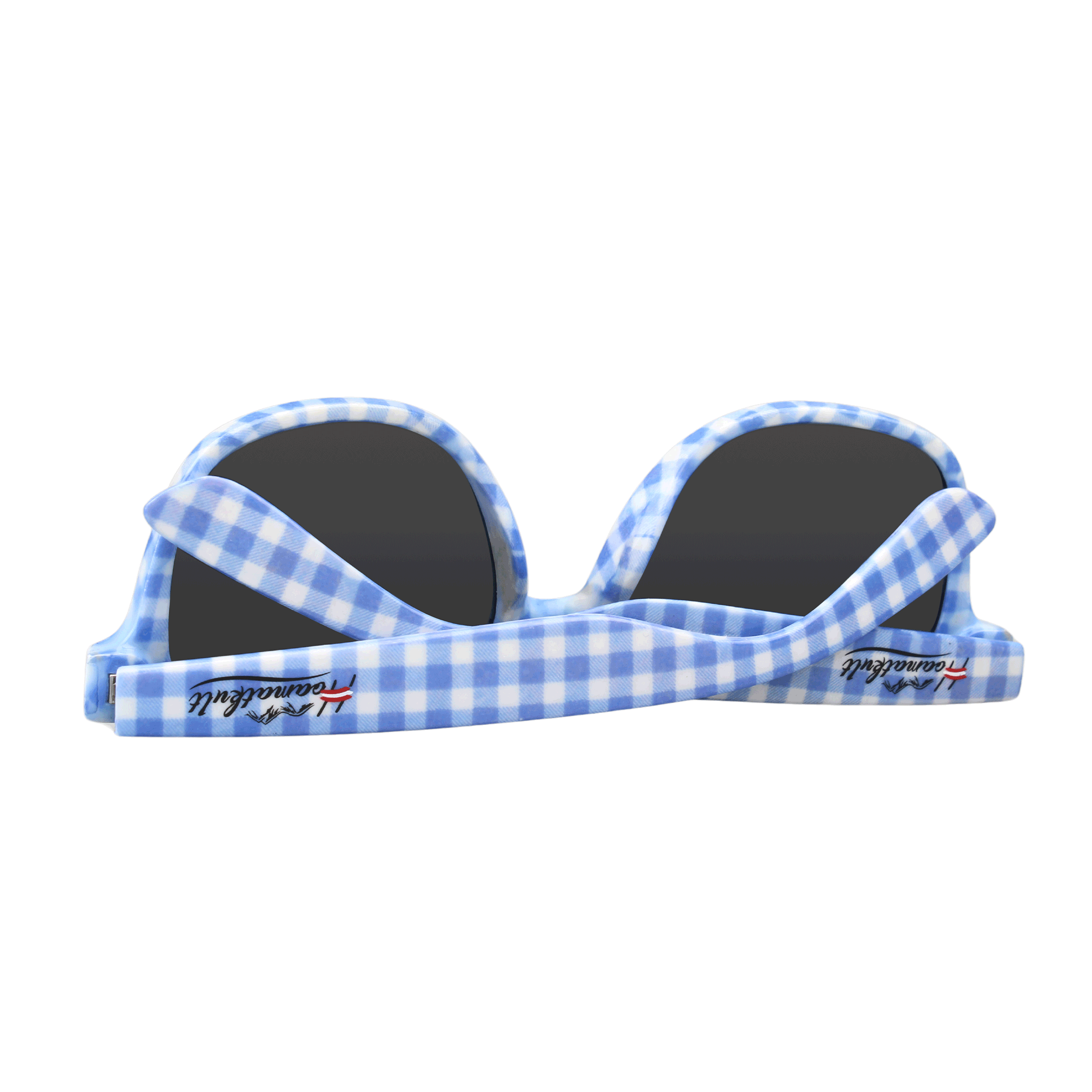 Blaue Karo Sonnenbrille Hoamatkult #Farbe_Hellblau