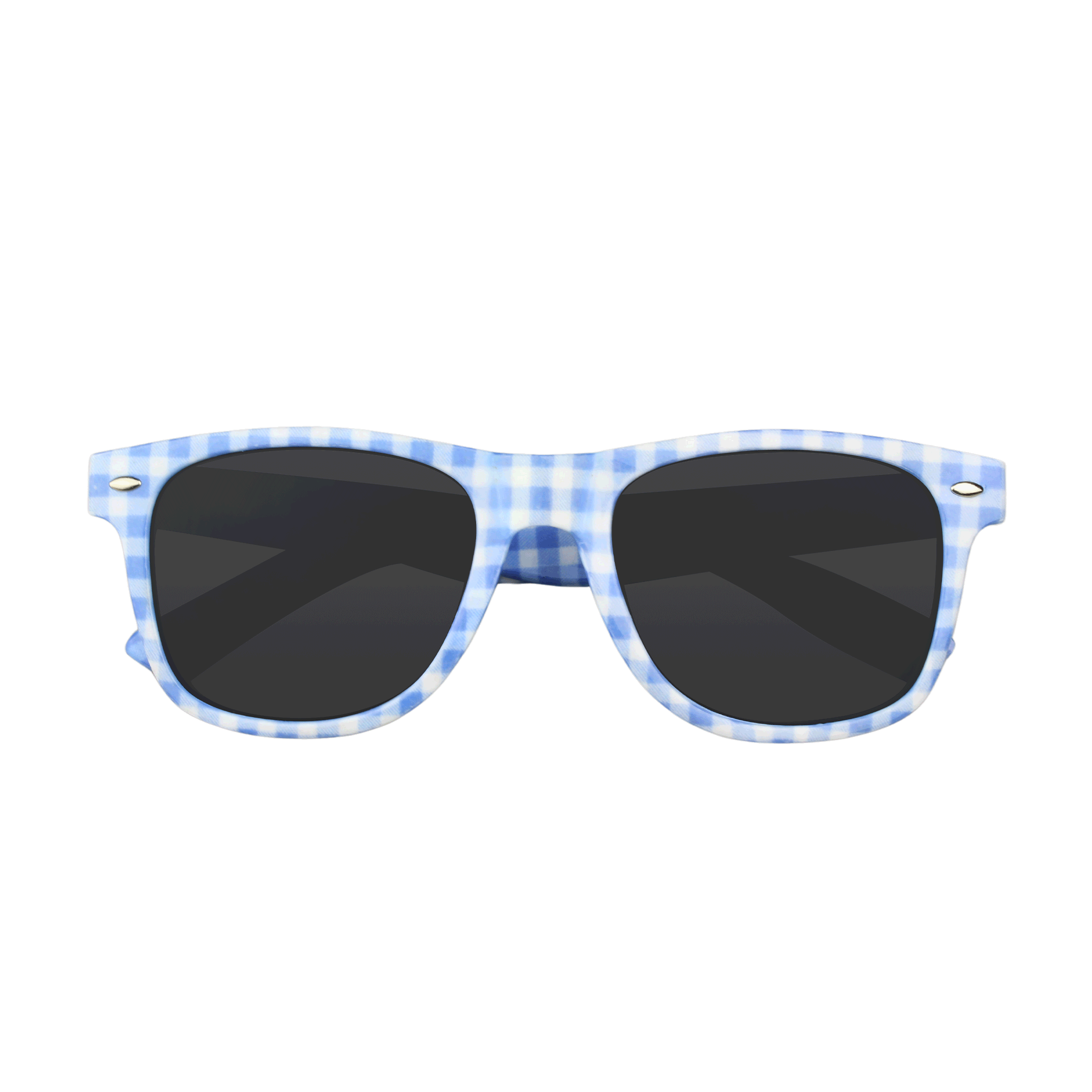 Blaue Karo Sonnenbrille #Farbe_Hellblau