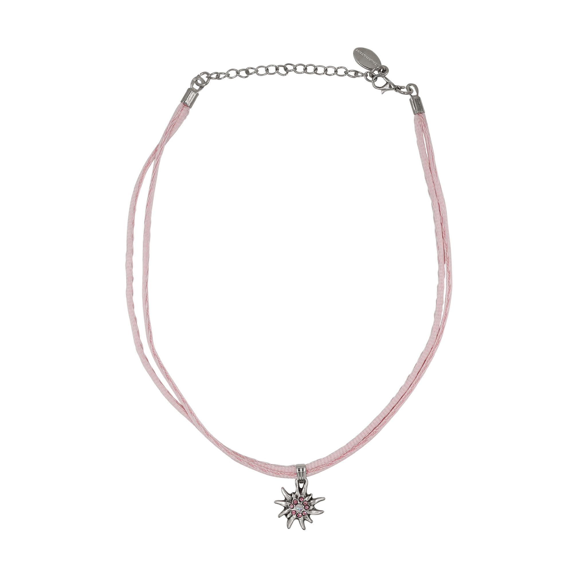 Damen Trachten Halskette rosa Edelweiß #Farbe_Rosa