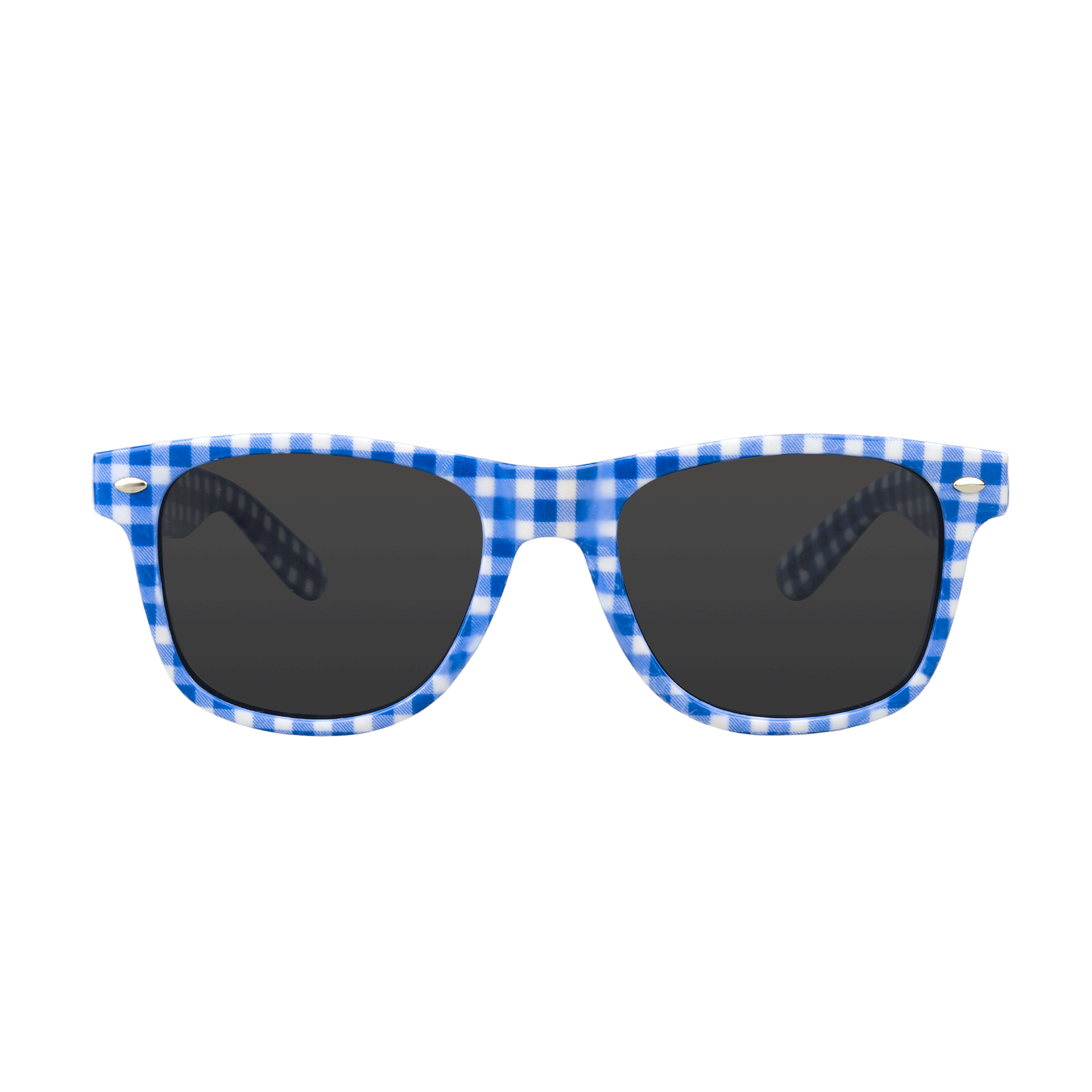 Dunkelblaue Sonnenbrille Karo Muster #Farbe_Dunkelblau