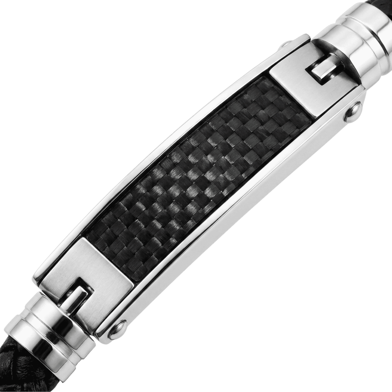Kult Armband “Carbon-Fusion" aus Echtleder & Edelstahl