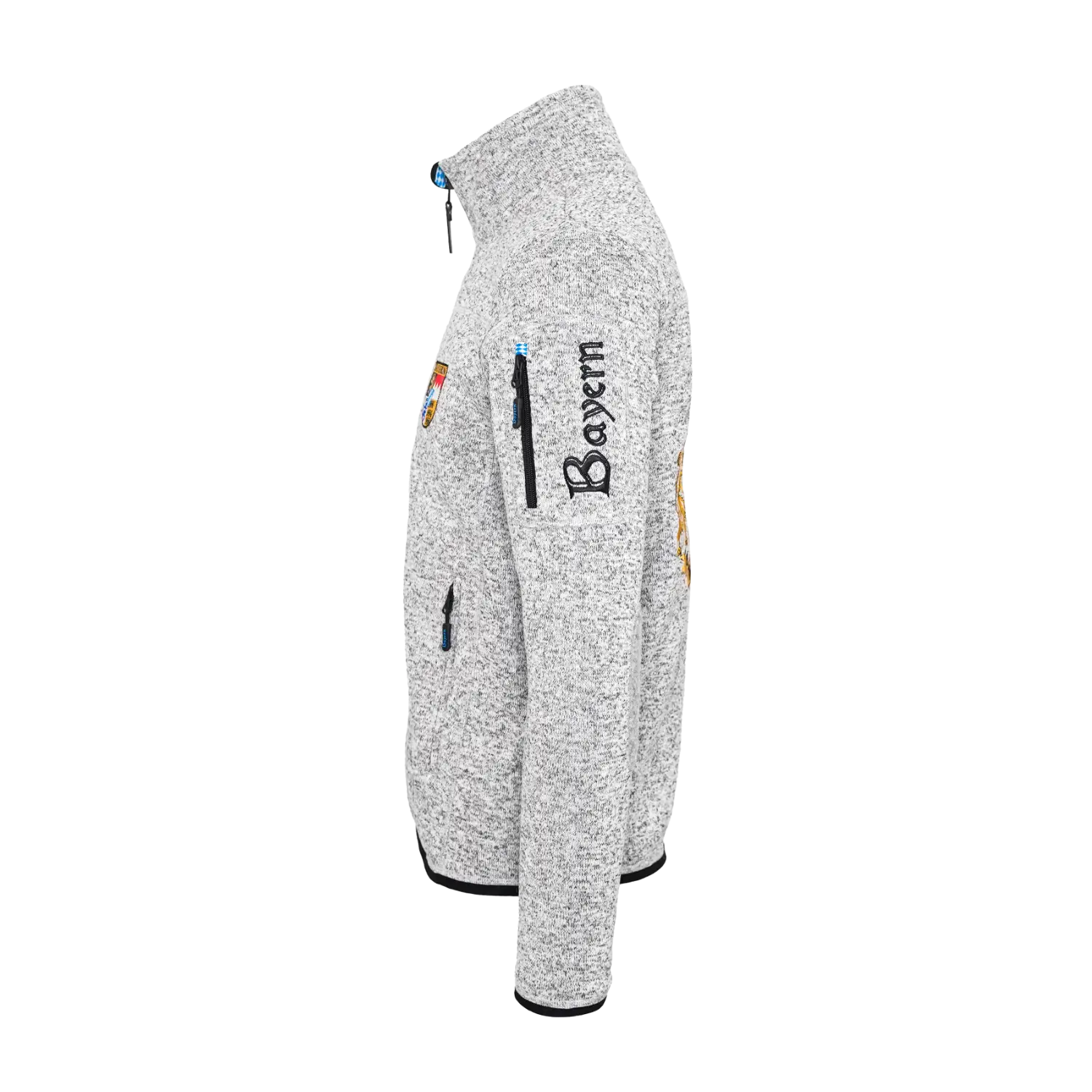 Fleece Weste ohne Kapuze Bayern#Farbe_Hellgrau