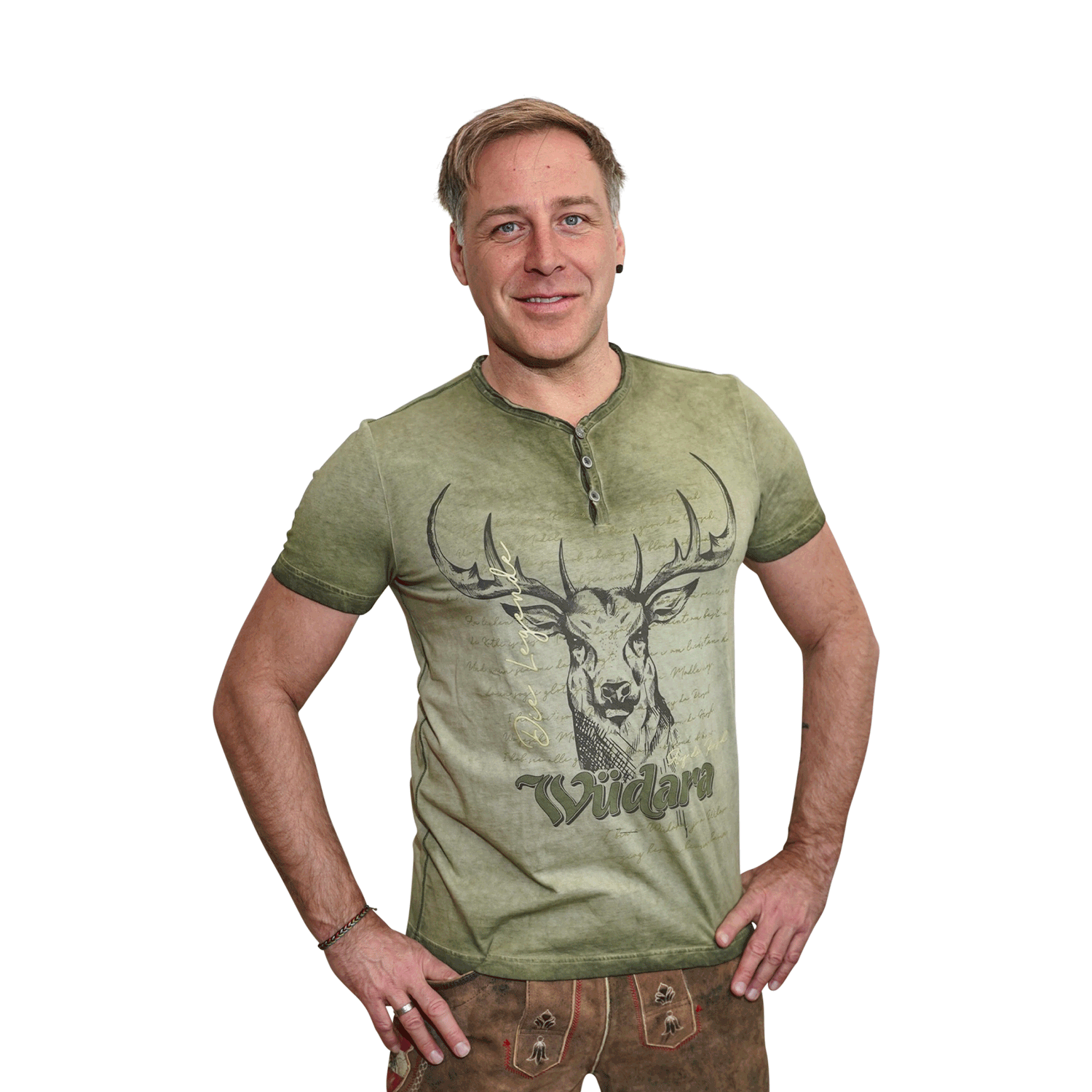 Grünes Hirsch T-Shirt #Farbe_Grün