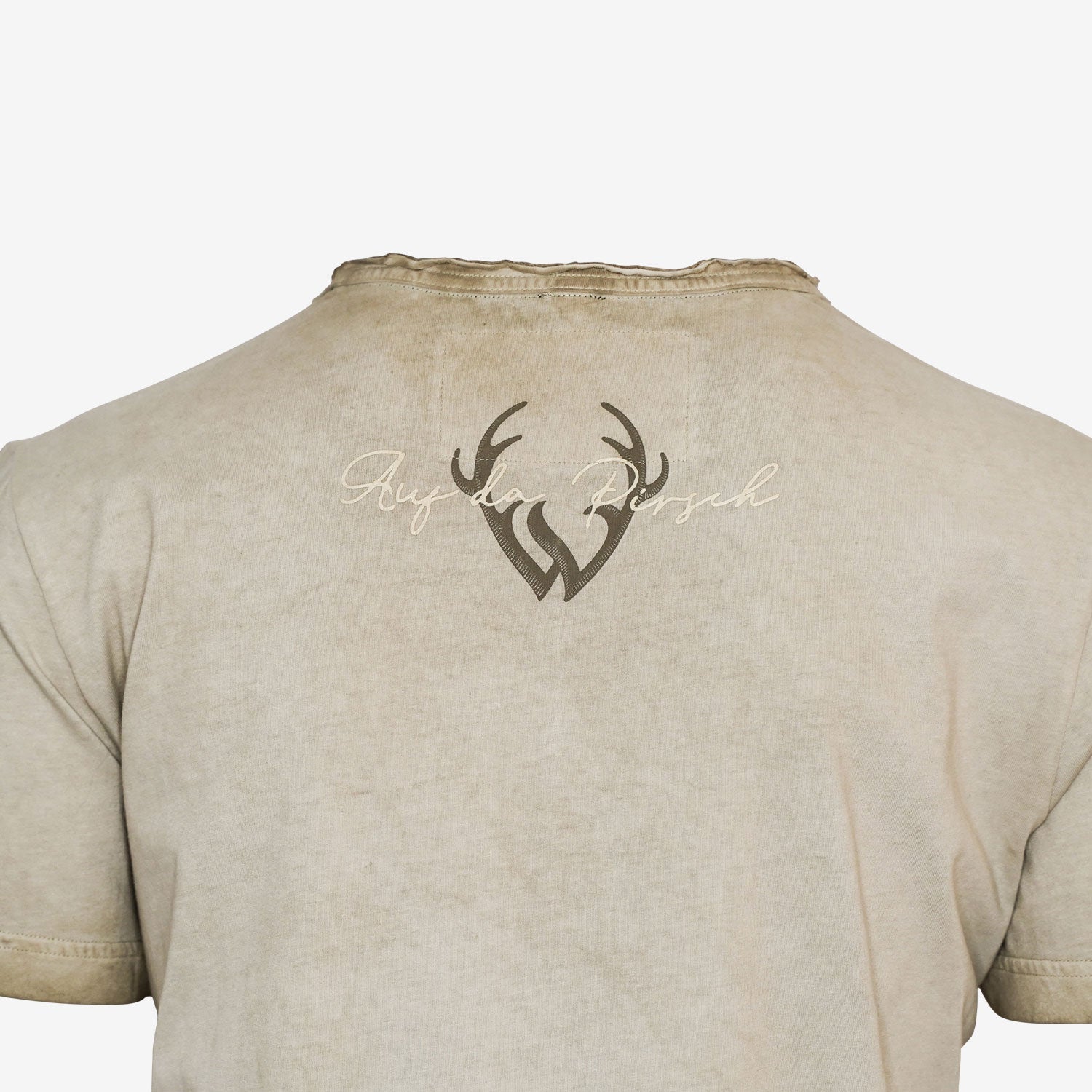 Herren T-Shirt Auf da Pirsch beige #Farbe_Khaki