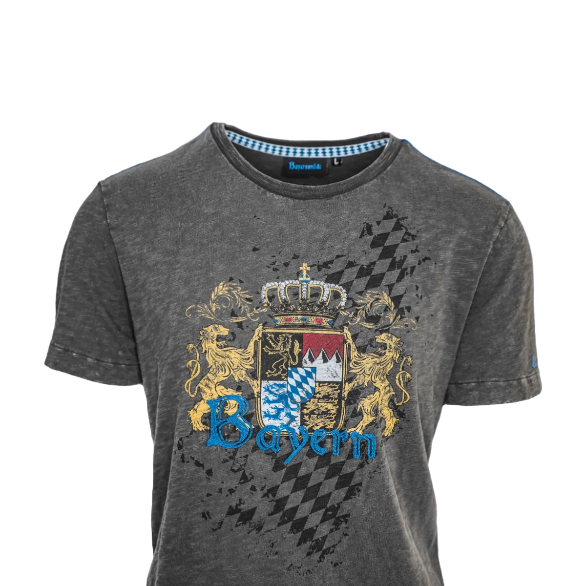 Herren T-Shirt dunkelgrau Bayern Motiv