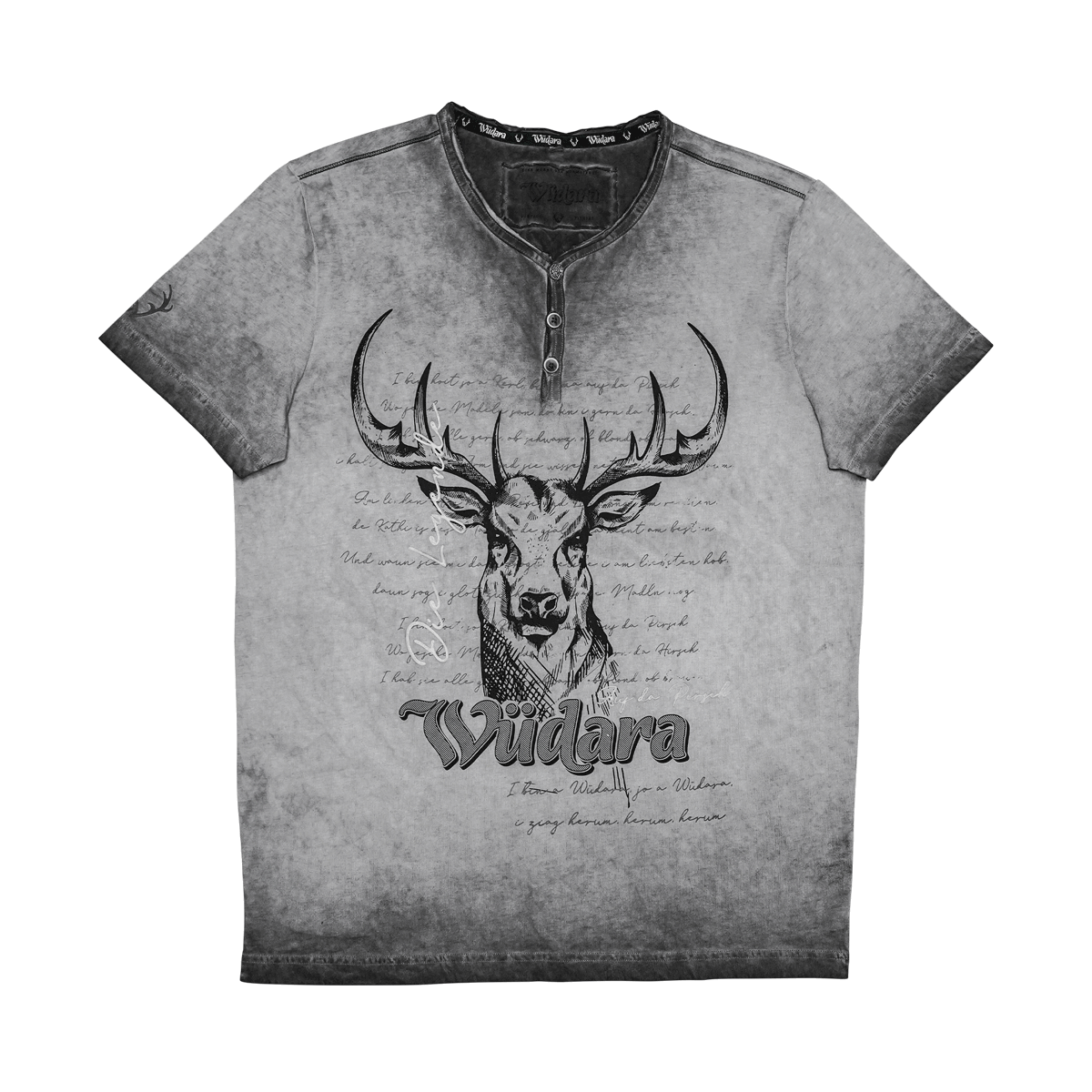 Herren T-Shirt für Lederhose grau #Farbe_Grau