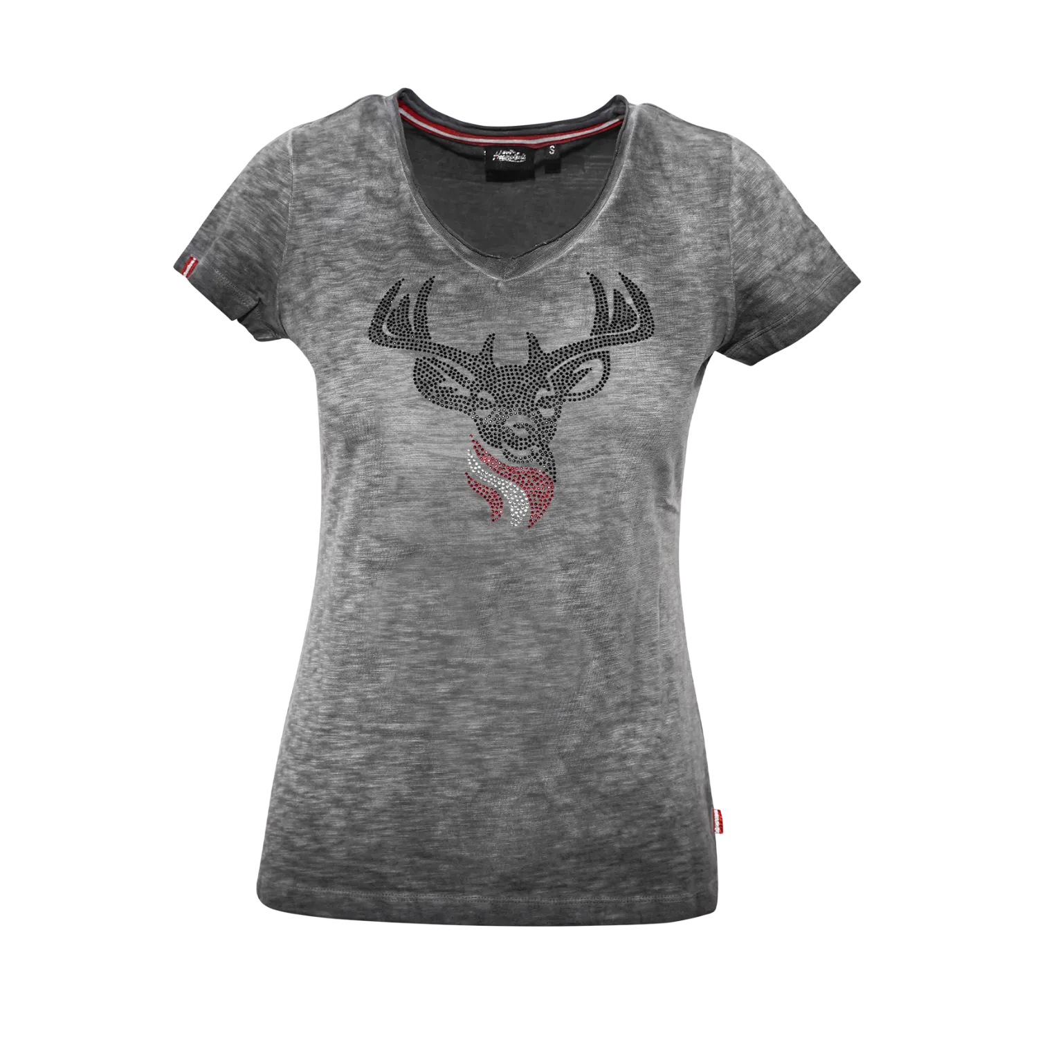 Hirsch T-Shirt Damen anthrazit #Farbe_Dunkelgrau