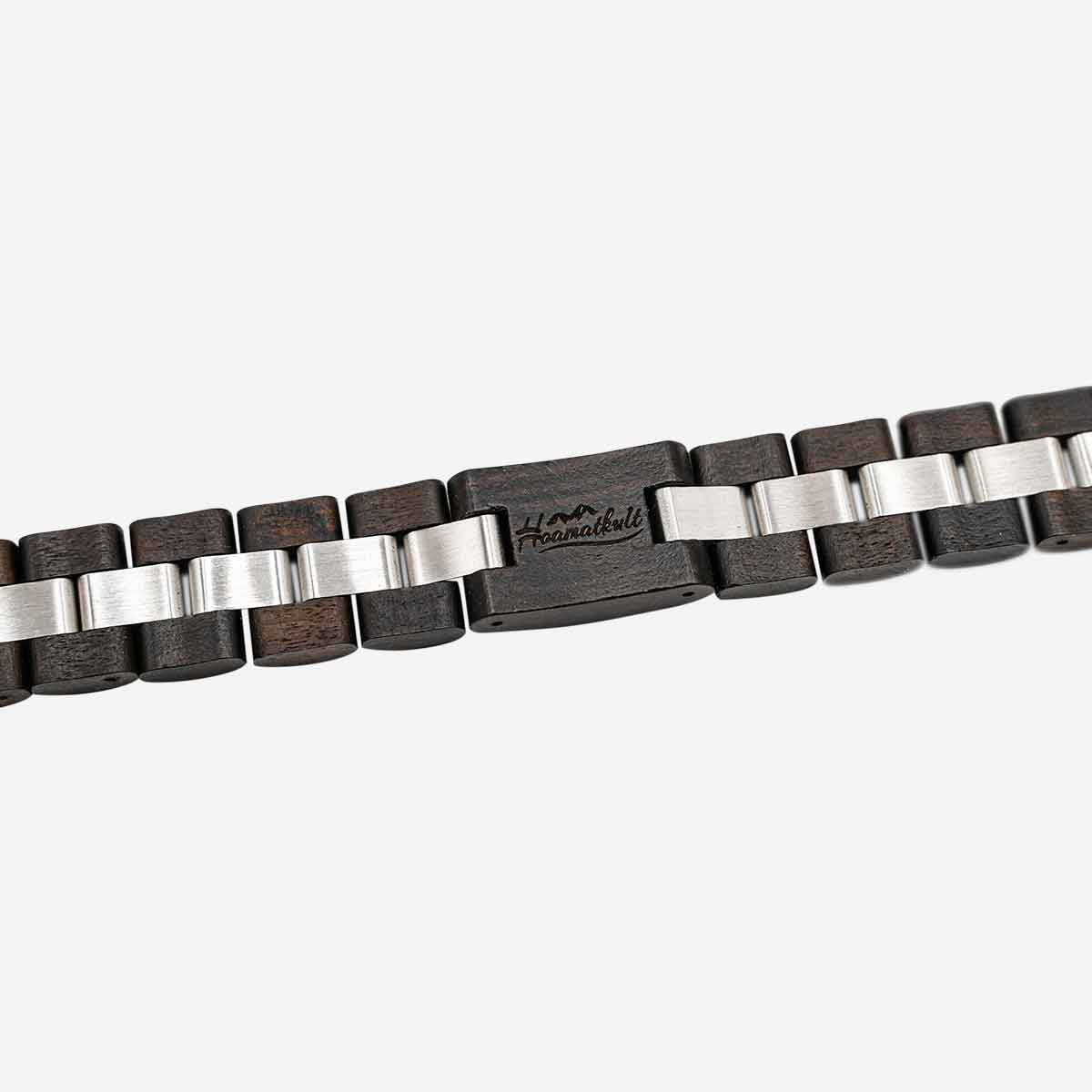Hoamatkult schwarzes Armband Gravur