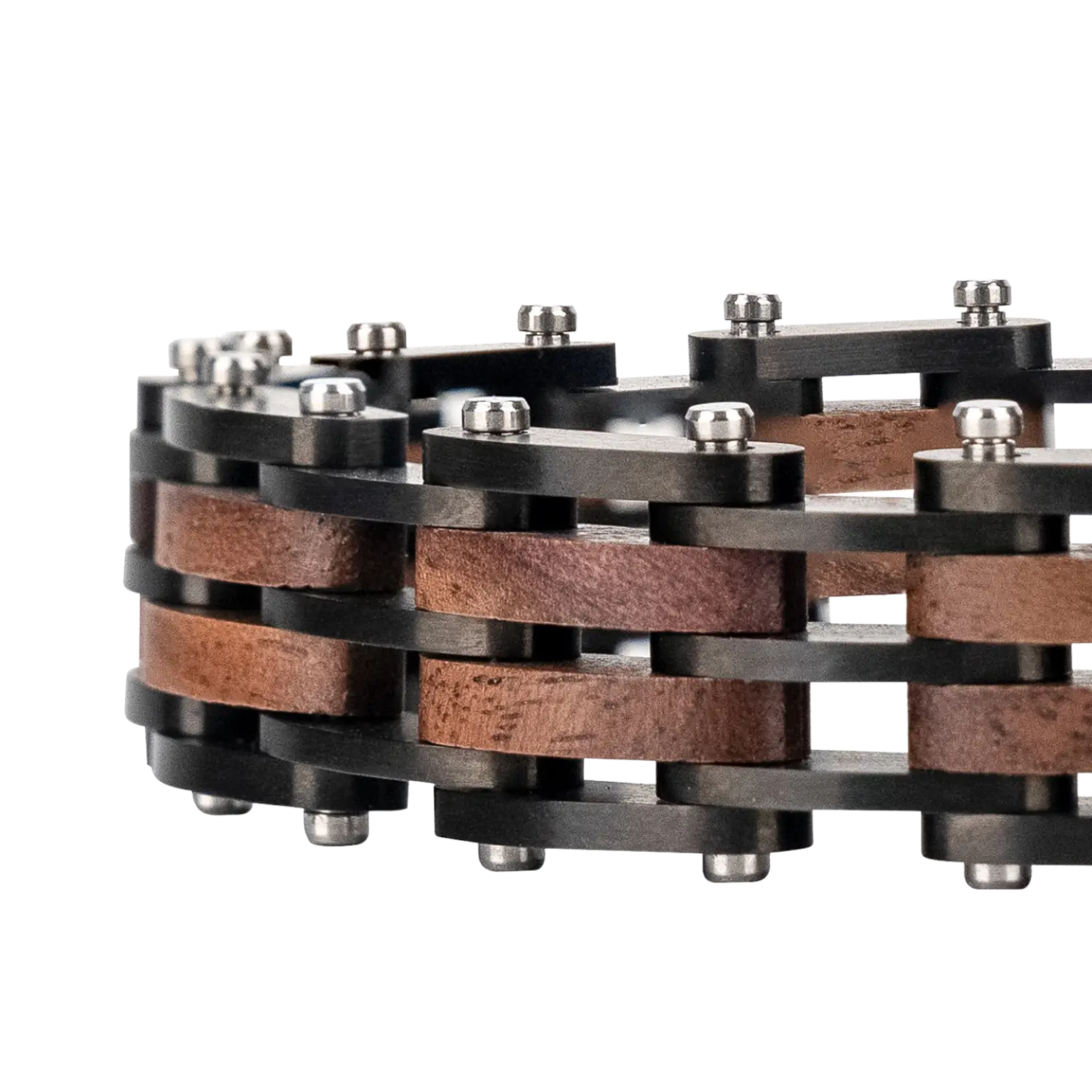 Holzarmband Edelstahl Walnuss Holz