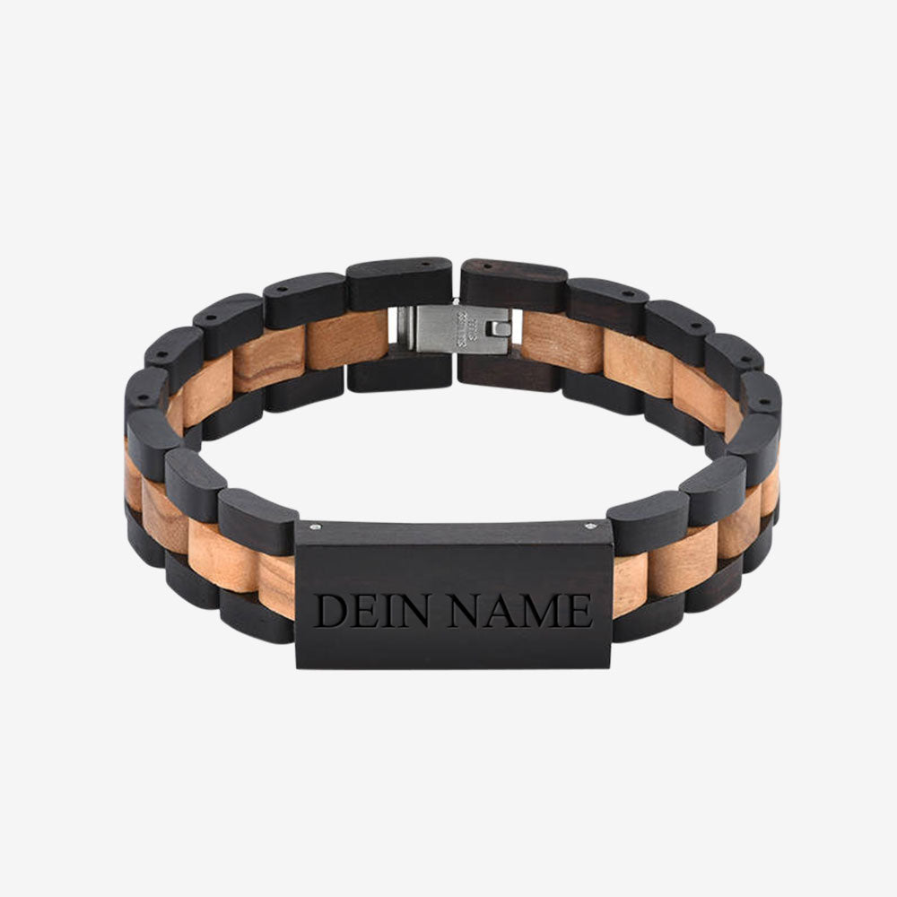 Holzarmband mit Namensgravur kaufen