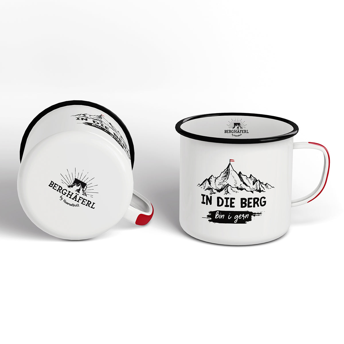 In die Berg bin I gern Emaille Tasse