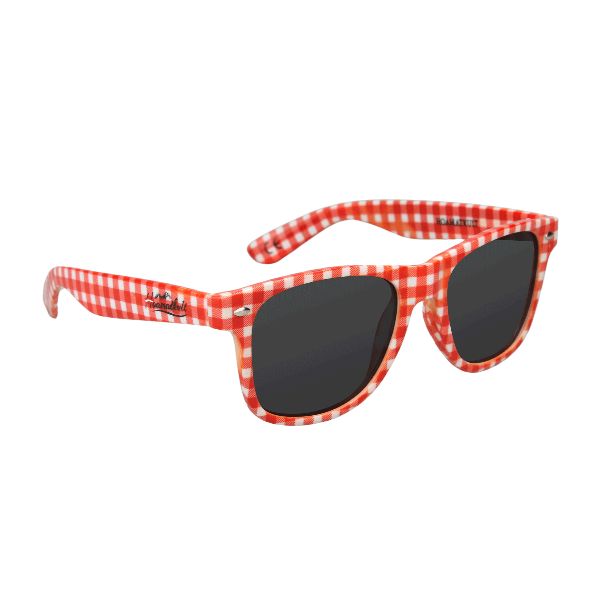 Karo Sonnenbrille rot Hoamatkult #Farbe_Rot