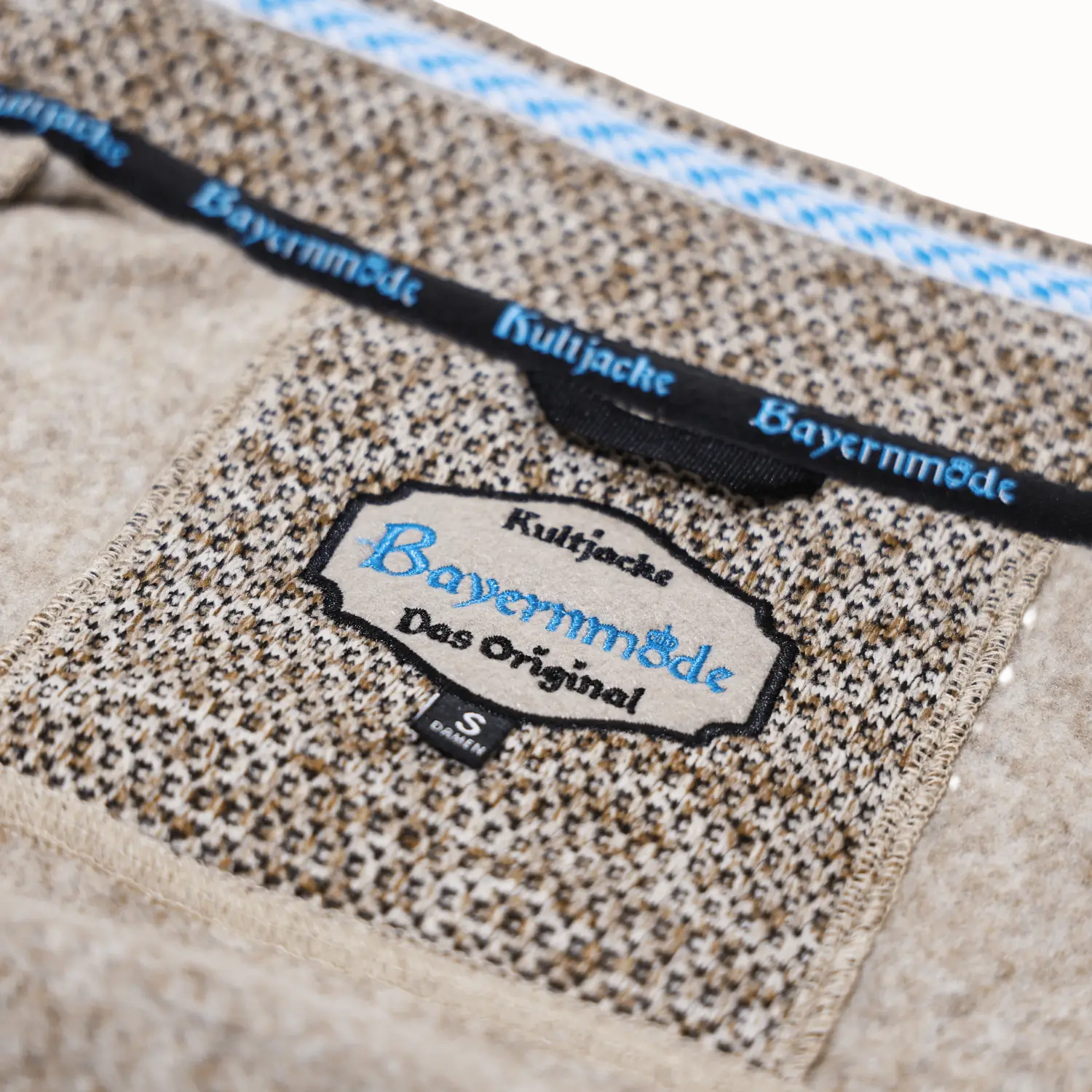 Kultjacke Bayern Label #Farbe_Hellbraun-Strick