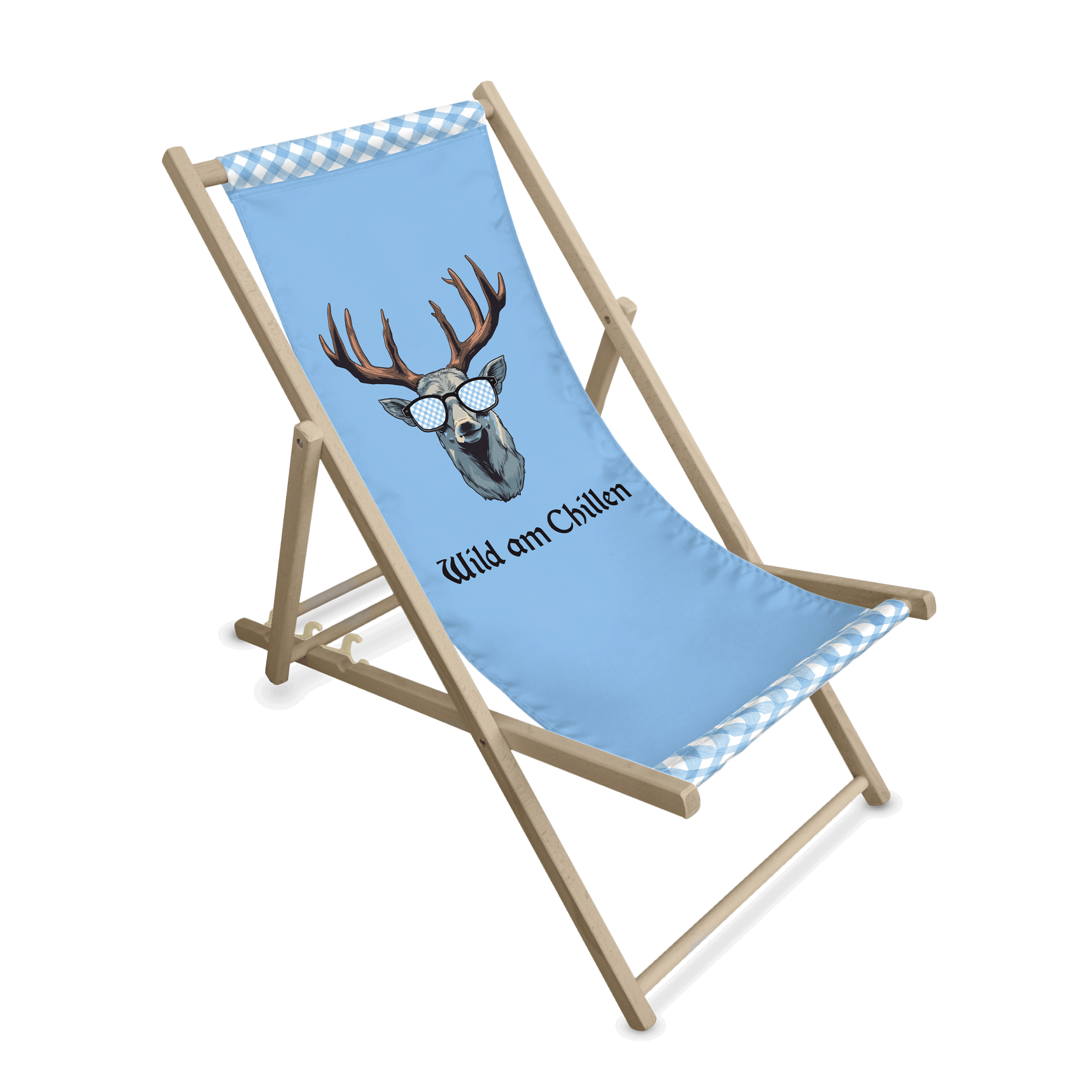 Liegestuhl Wild am chillen blau
