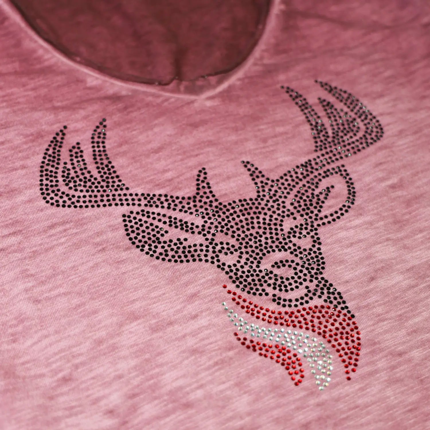 Rosa Glitzer Trachten Shirt Hirsch #Farbe_Rosa