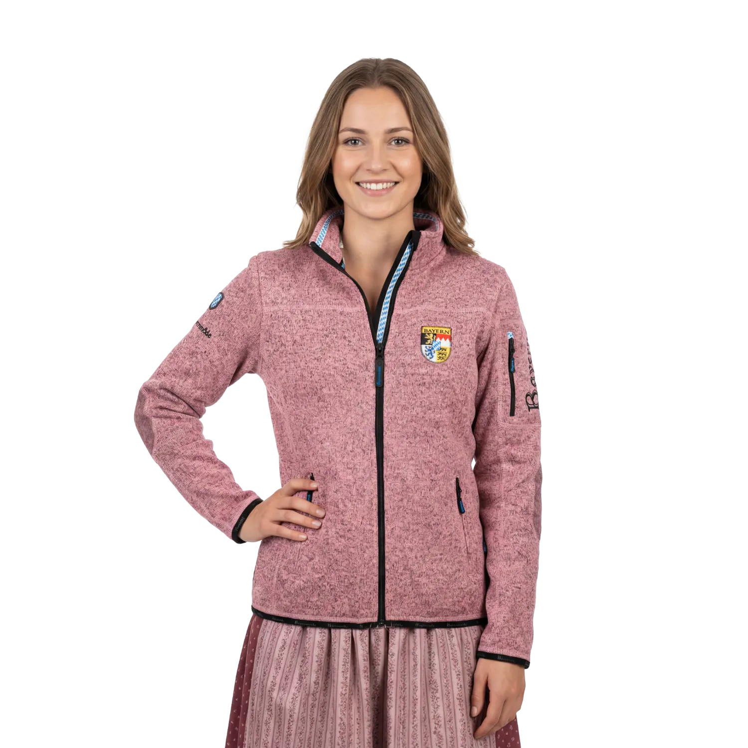 Rosa Weste für Dirndl Bayern Stick #Farbe_Rosa