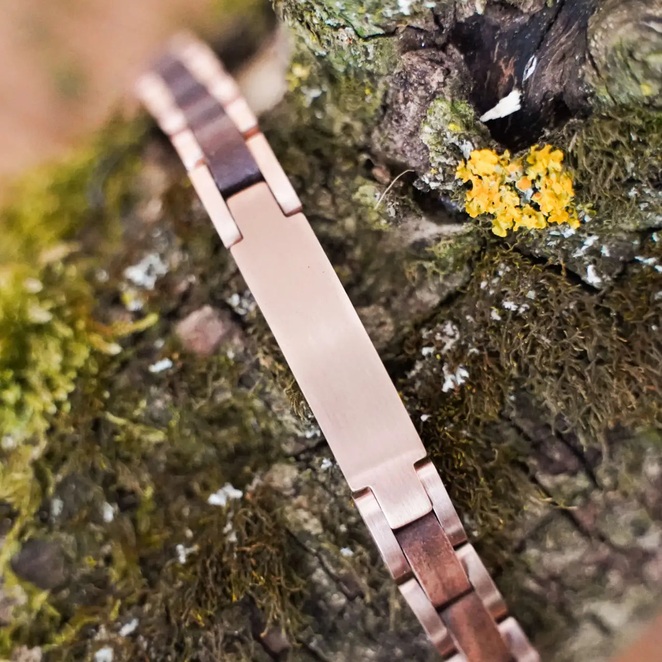 Rose Armband Naturholz Walnuss Hoamatkult