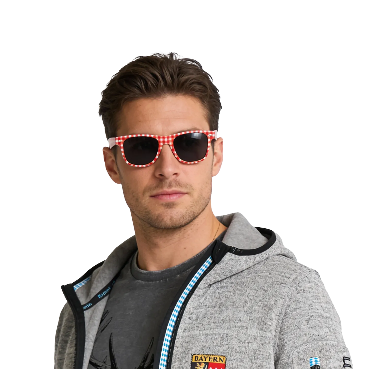 Rot karierte Sonnenbrille #Farbe_Rot