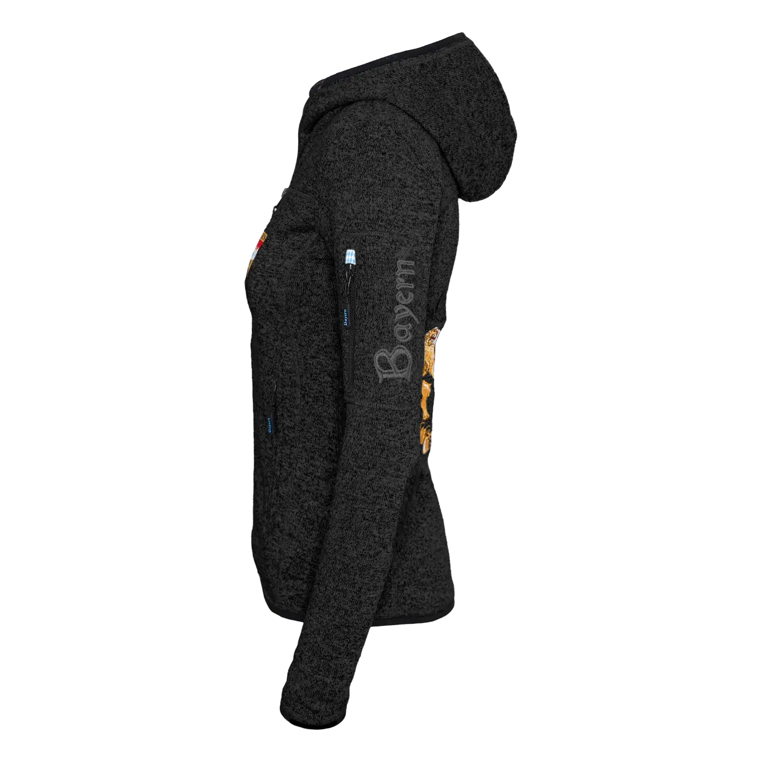 Schwarze Bayern Kultjacke Damen #Farbe_Schwarz