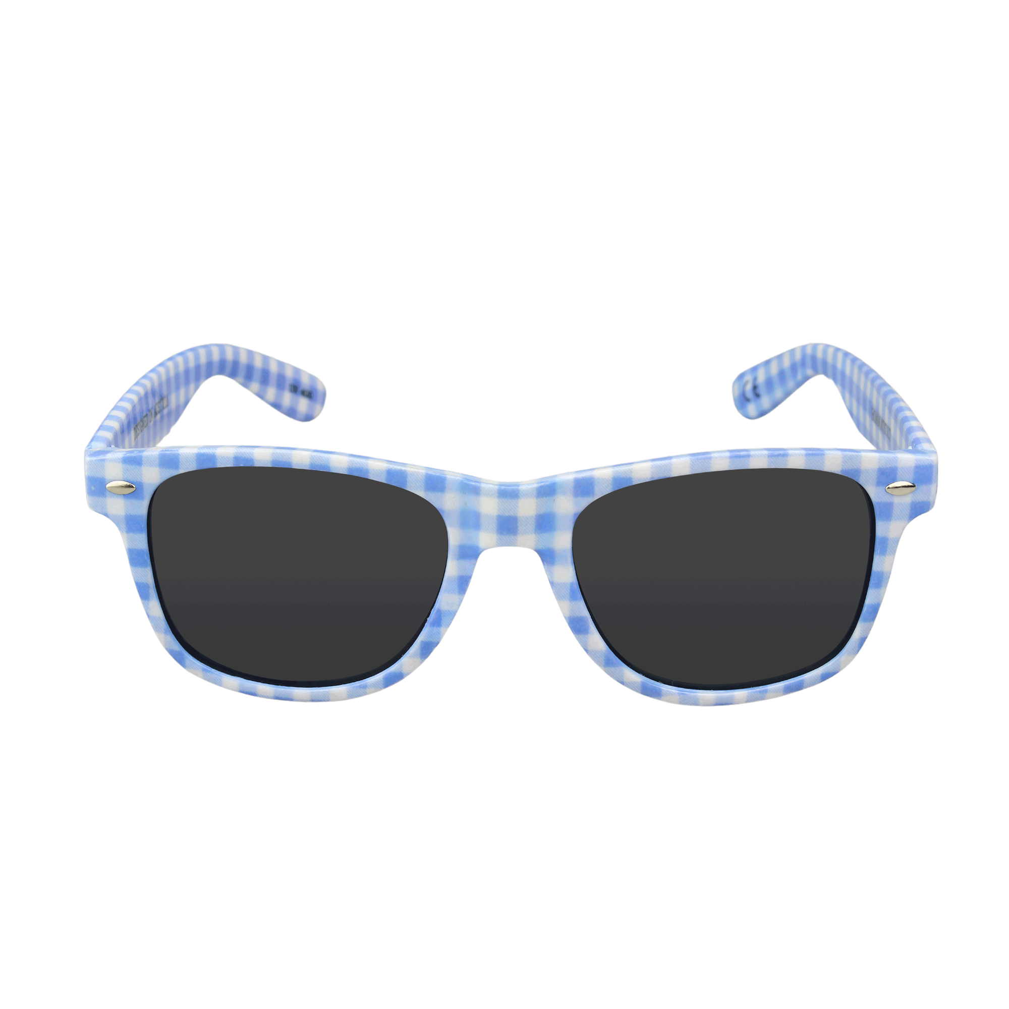 Sonnenbrille Karo Muster blau #Farbe_Hellblau