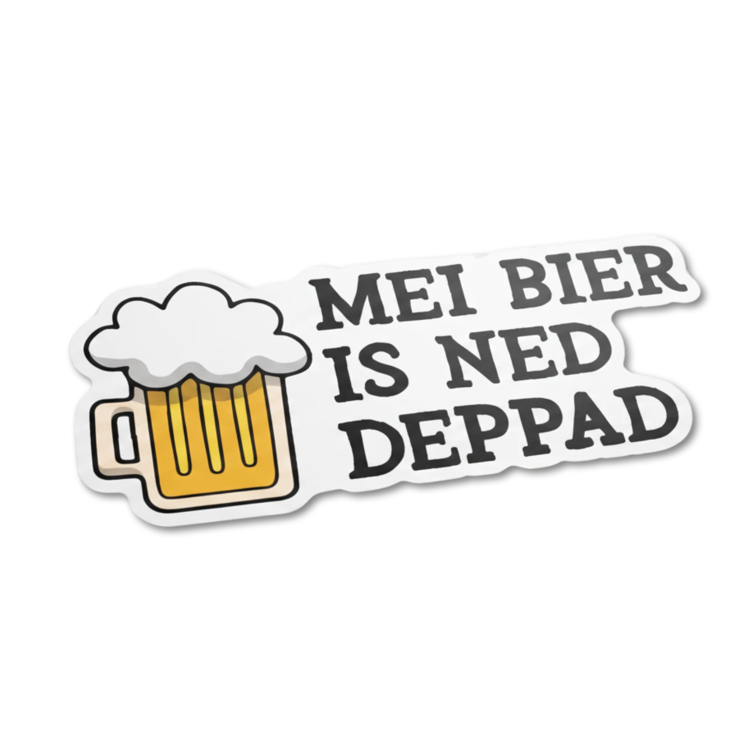 Sticker Mei Bier is ned deppad