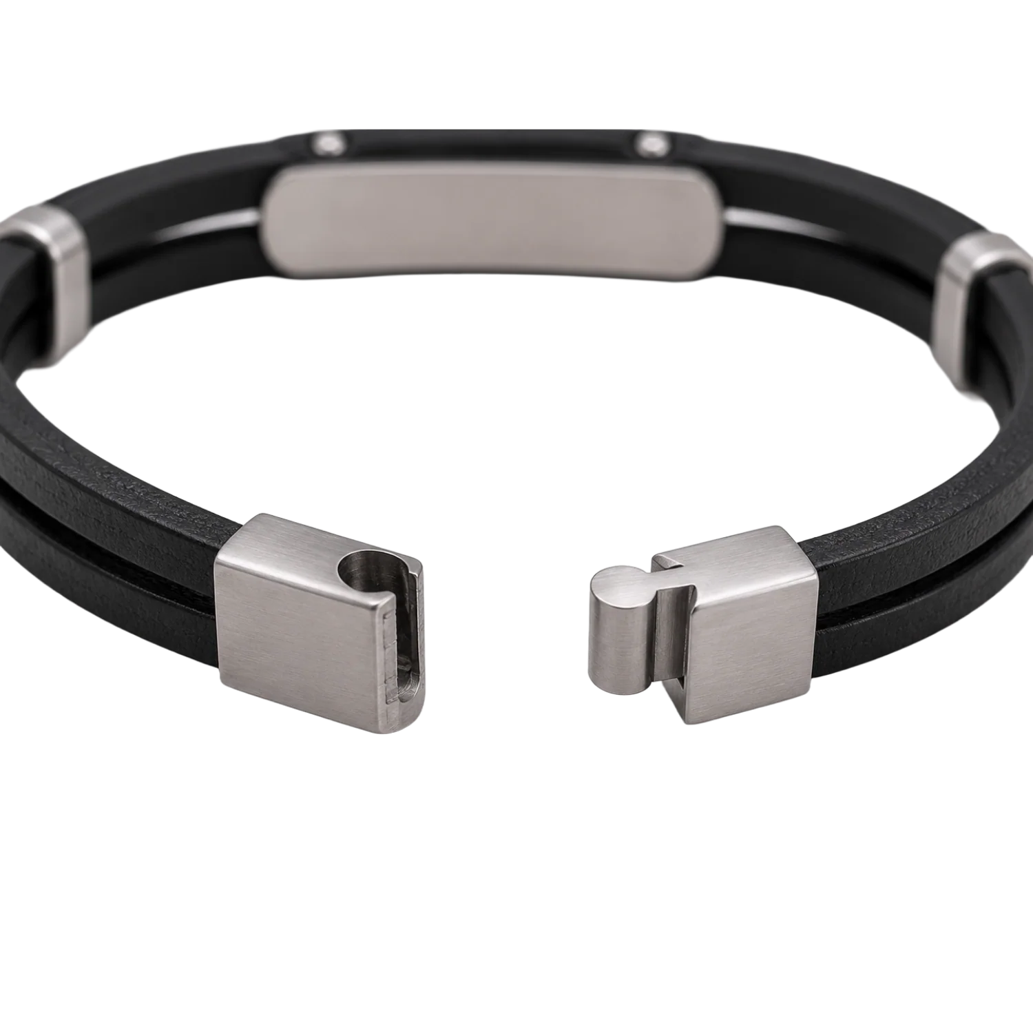 Verschluss Edelstahl Echtleder Armband