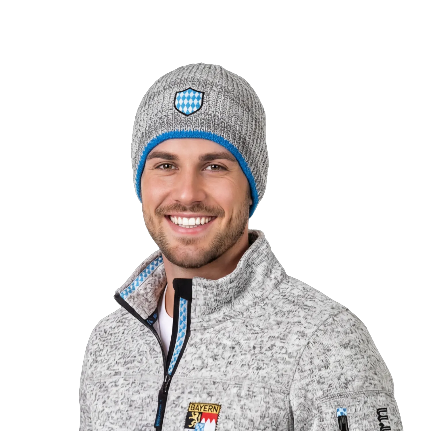 Bayern Beanie hellgrau