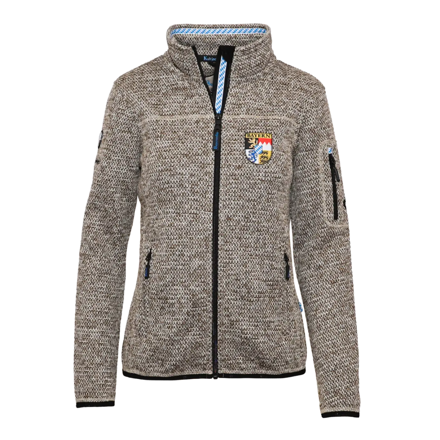 Bayern Kultjacke Damen hellbraun #Farbe_Hellbraun-Strick