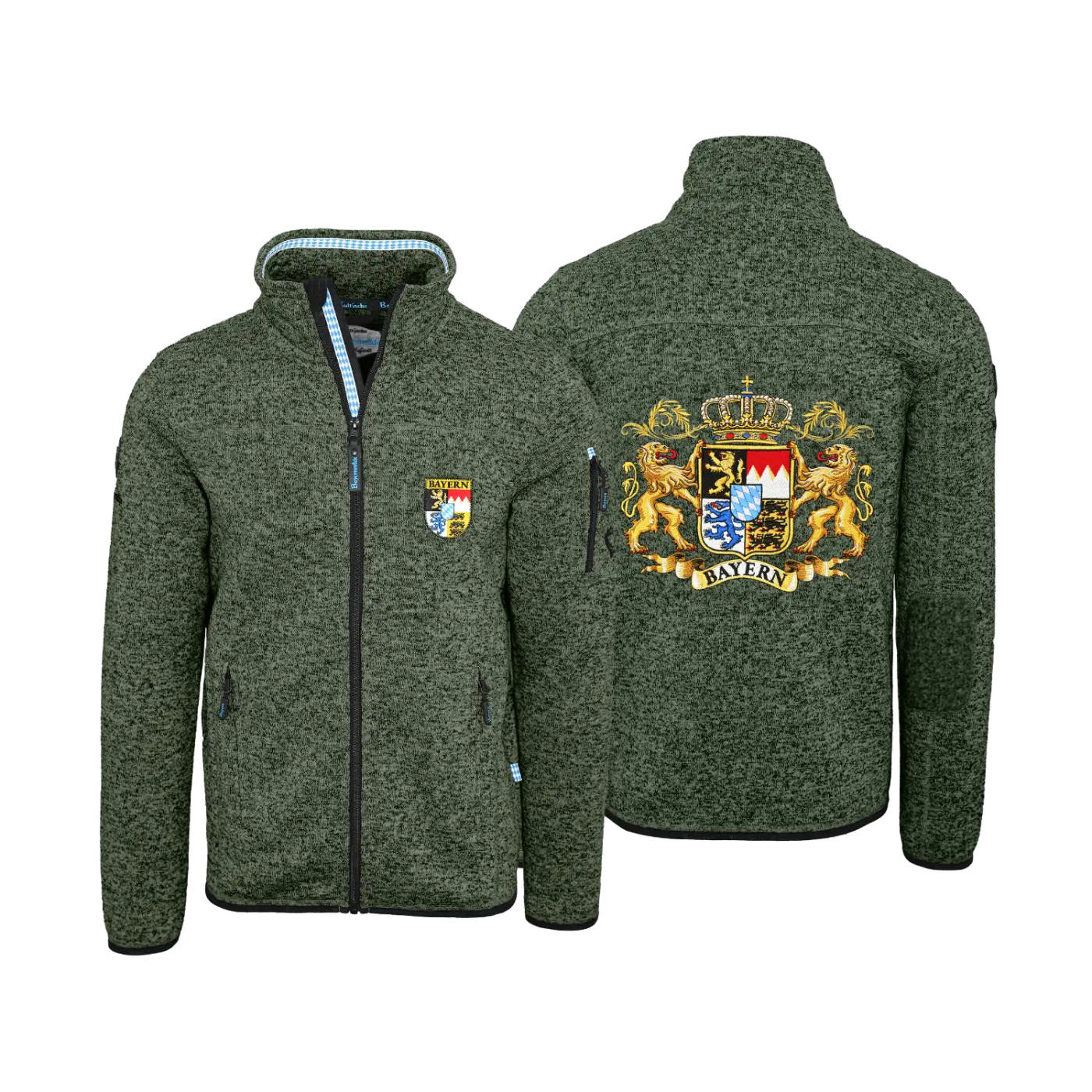 Bayern Kultjacke ohne Kapuze dunkelgrün Herren #Farbe_Dunkelgrün