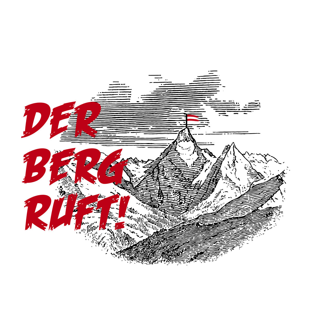 Der Berg ruft Emaille Tasse
