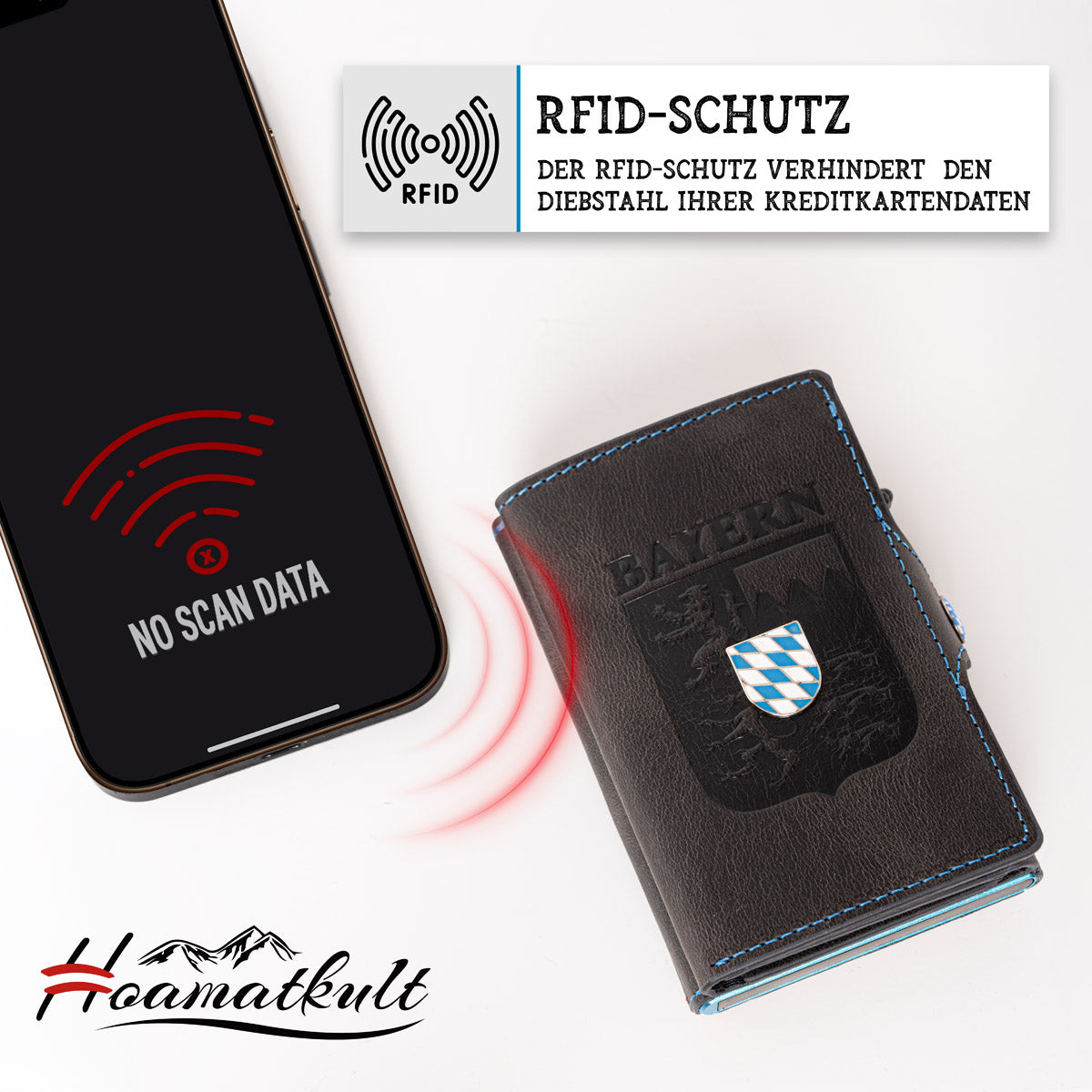 echtleder-smart-wallet-bayern-schwarz #Farbe_Schwarz Leder