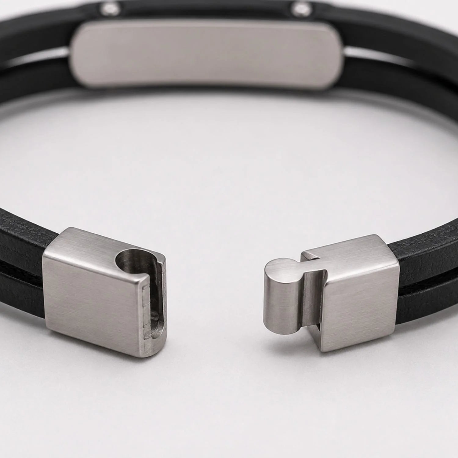 Edelstahl Verschluss Echtleder Armband